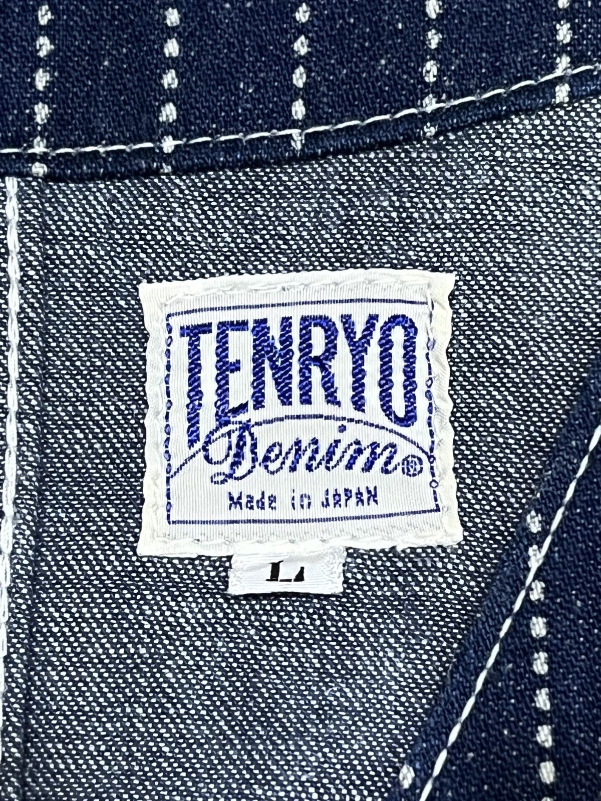 Sugar Cane TENRYO Casual Indigo Wabash Stripe Work Vest Waistcoat Denim Size US M / EU 48-50 / 2 - 7 Thumbnail
