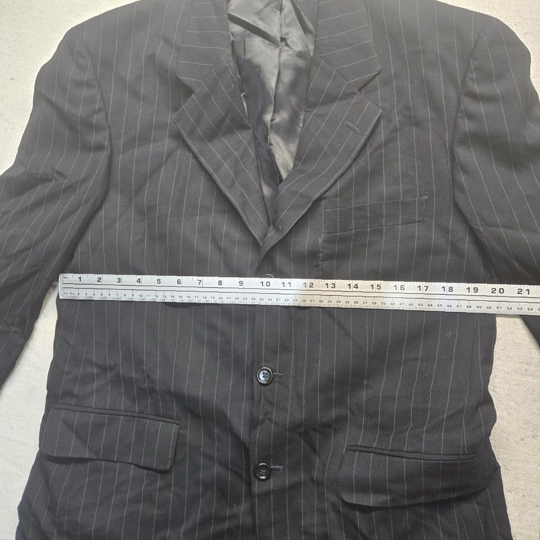 Vintage VINTAGE Kilburne and Finch Blazer Jacket Coat SET 3 Piece Men’s Size 40R Black Business Formal Party Wedding Size 40R - 6 Thumbnail