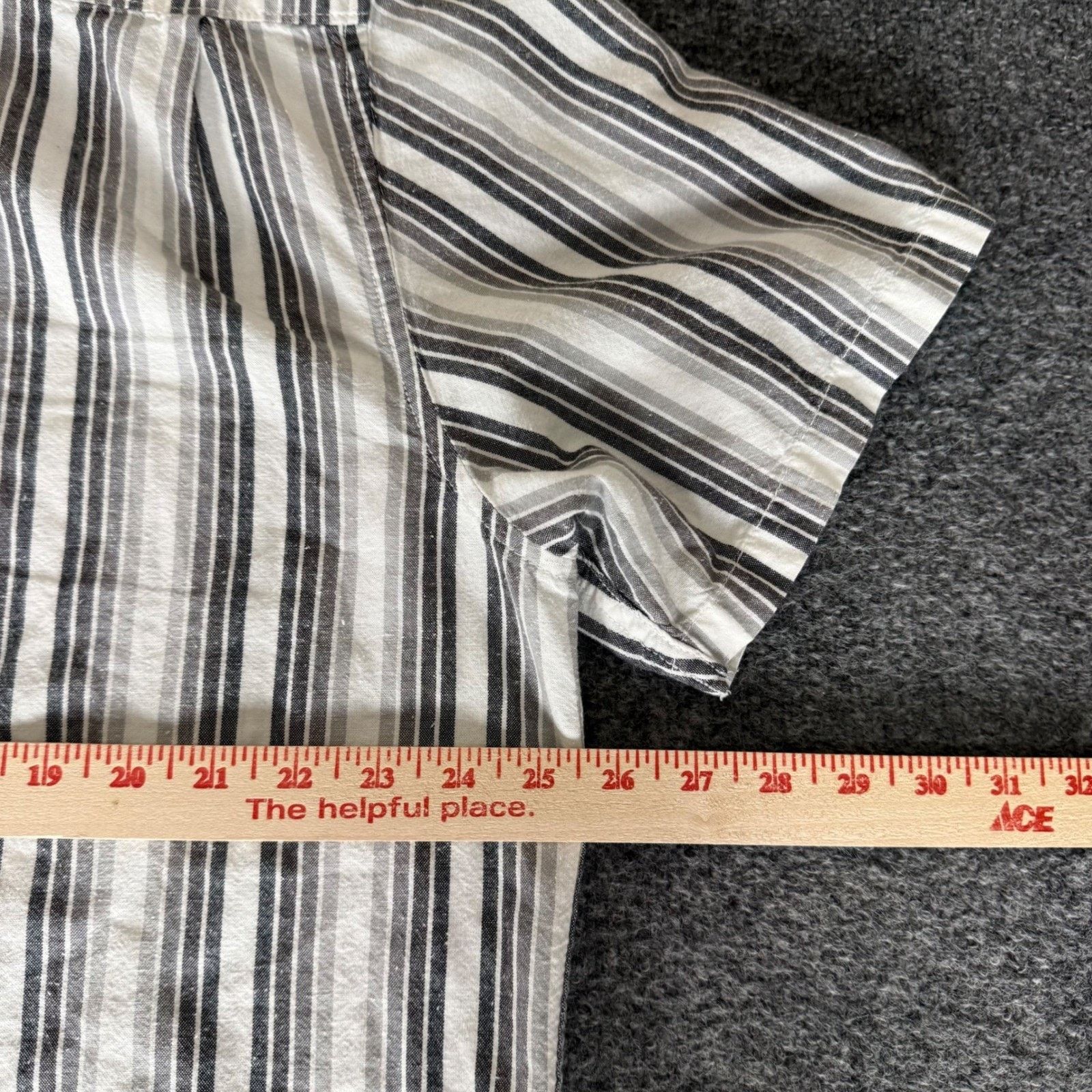 Vans Vans Mens XXL Gray Striped Short Sleeve Button Up Shirt Top Size US XXL / EU 58 / 5 - 5 Thumbnail