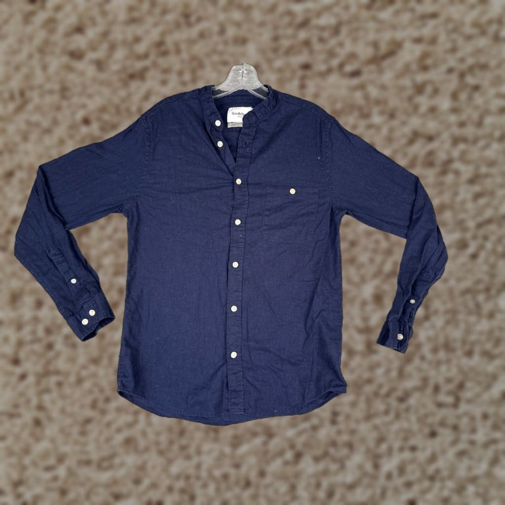 Vintage Goodfellow & Co Shirt Men Small Blue Button Up Long Sleeve Pocket Size US S / EU 44-46 / 1 - 1 Thumbnail