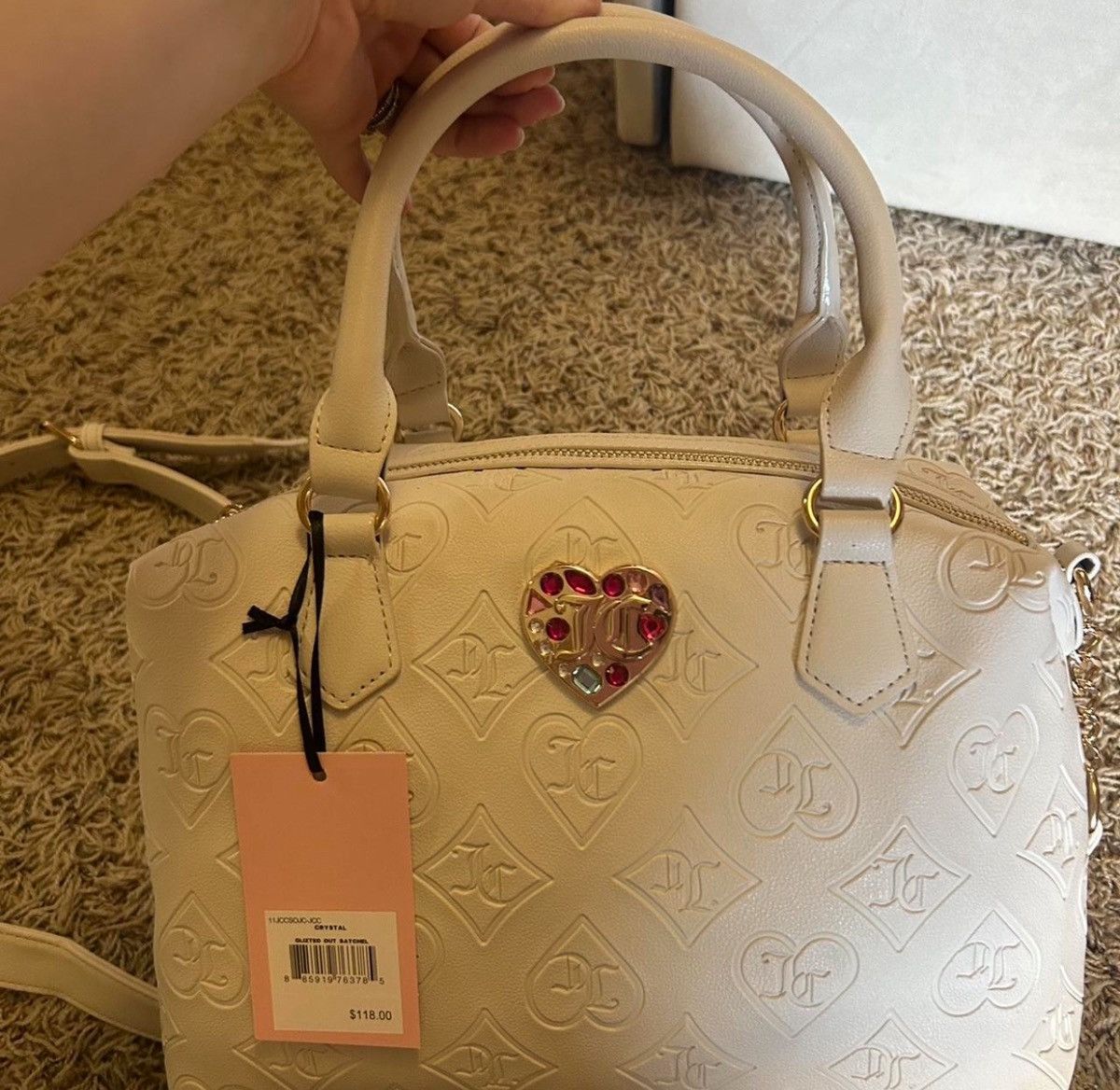 Juicy Couture Juicy Couture Y2K Velour Pink Leather Women's Purse Vintage Size ONE SIZE - 1 Thumbnail