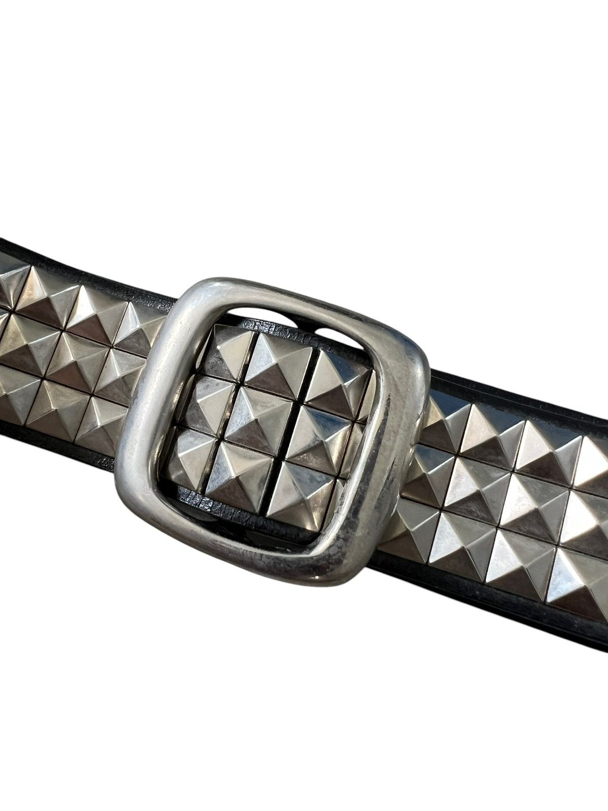 Genuine Leather Studded Punk Custom Made Leather Belt Size ONE SIZE - 4 Thumbnail