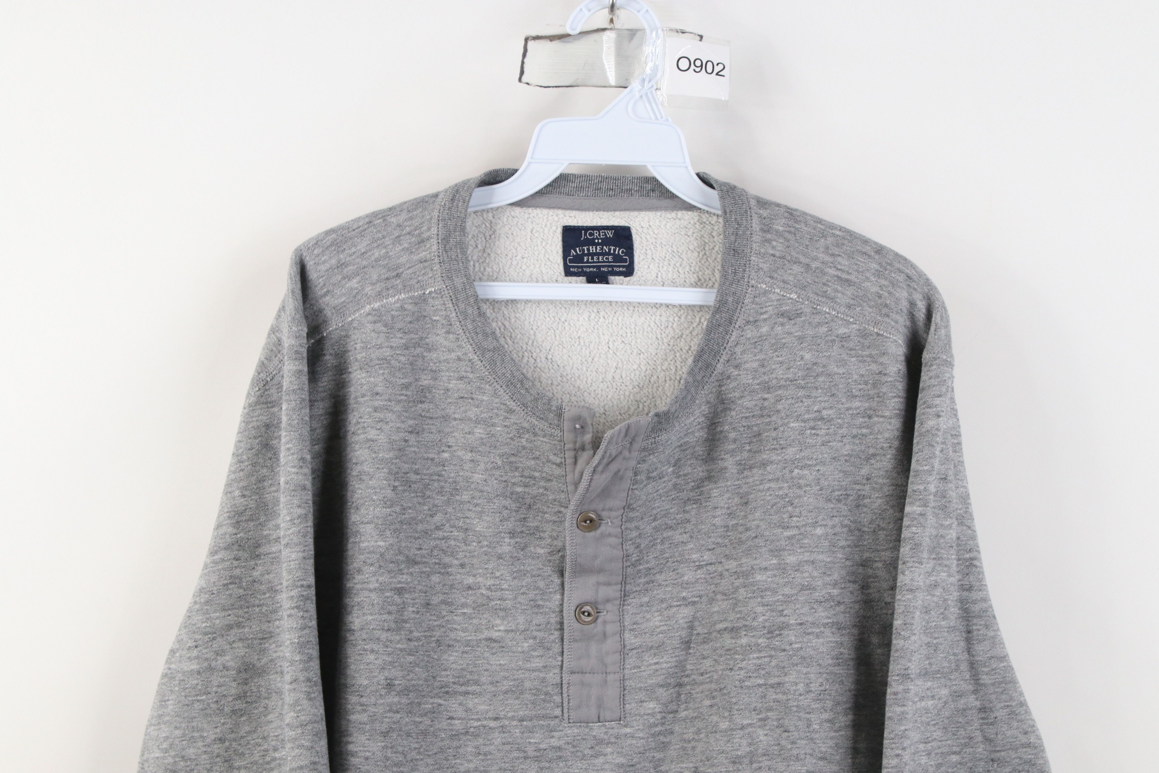 J.Crew Y2K J Crew Authentic Fleece Long Sleeve Henley Sweatshirt Size US L / EU 52-54 / 3 - 2 Thumbnail