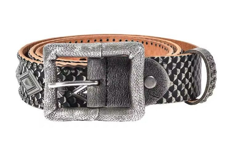 Other Punk Design Retro Vintage Leather Belt Size ONE SIZE - 2 Thumbnail