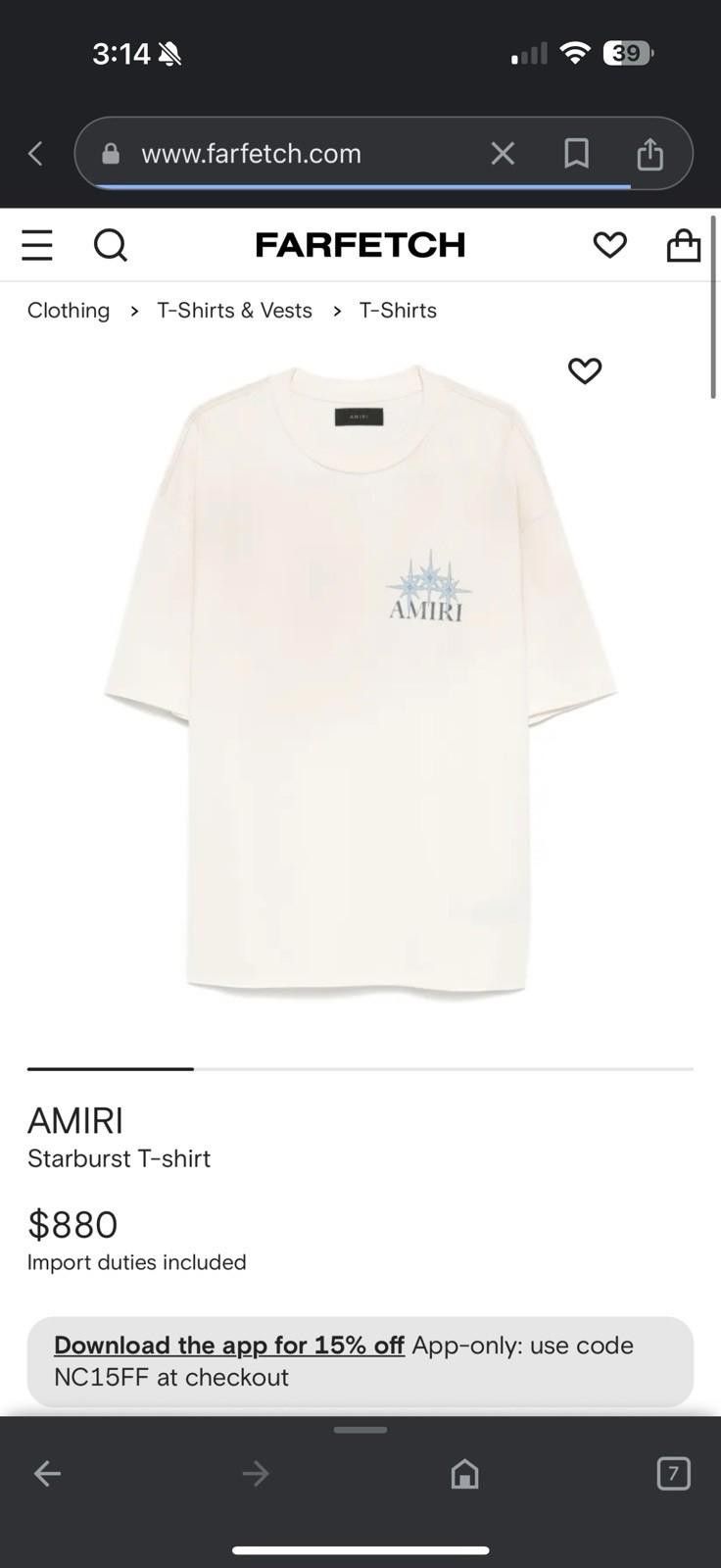 Amiri Size XS - Amiri Tee White Starburst Shirt Logo $880 Retail Size US XS / EU 42 / 0 - 12 Thumbnail