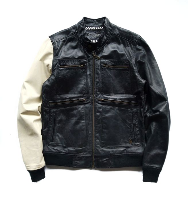 Volcom Volcom Weird War Leather Jacket Japan Market | Grailed