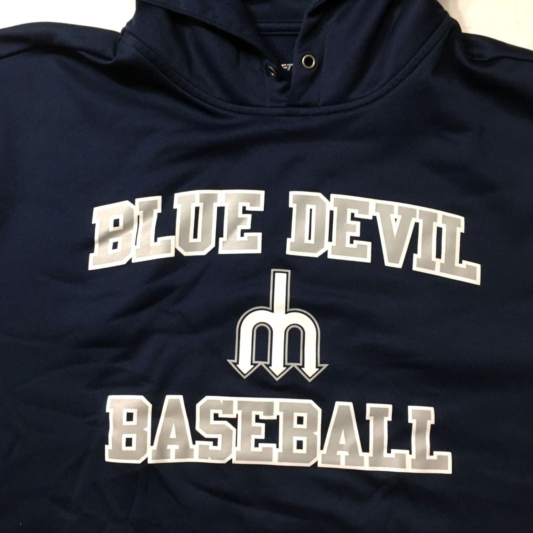 Vintage VINTAGE Nike Shirt Mens Blue Devils Hoodie College Pullover Sweatshirt Logo Embroidered 90s Theme Sportswear Baseball Football Size US L / EU 52-54 / 3 - 2 Thumbnail