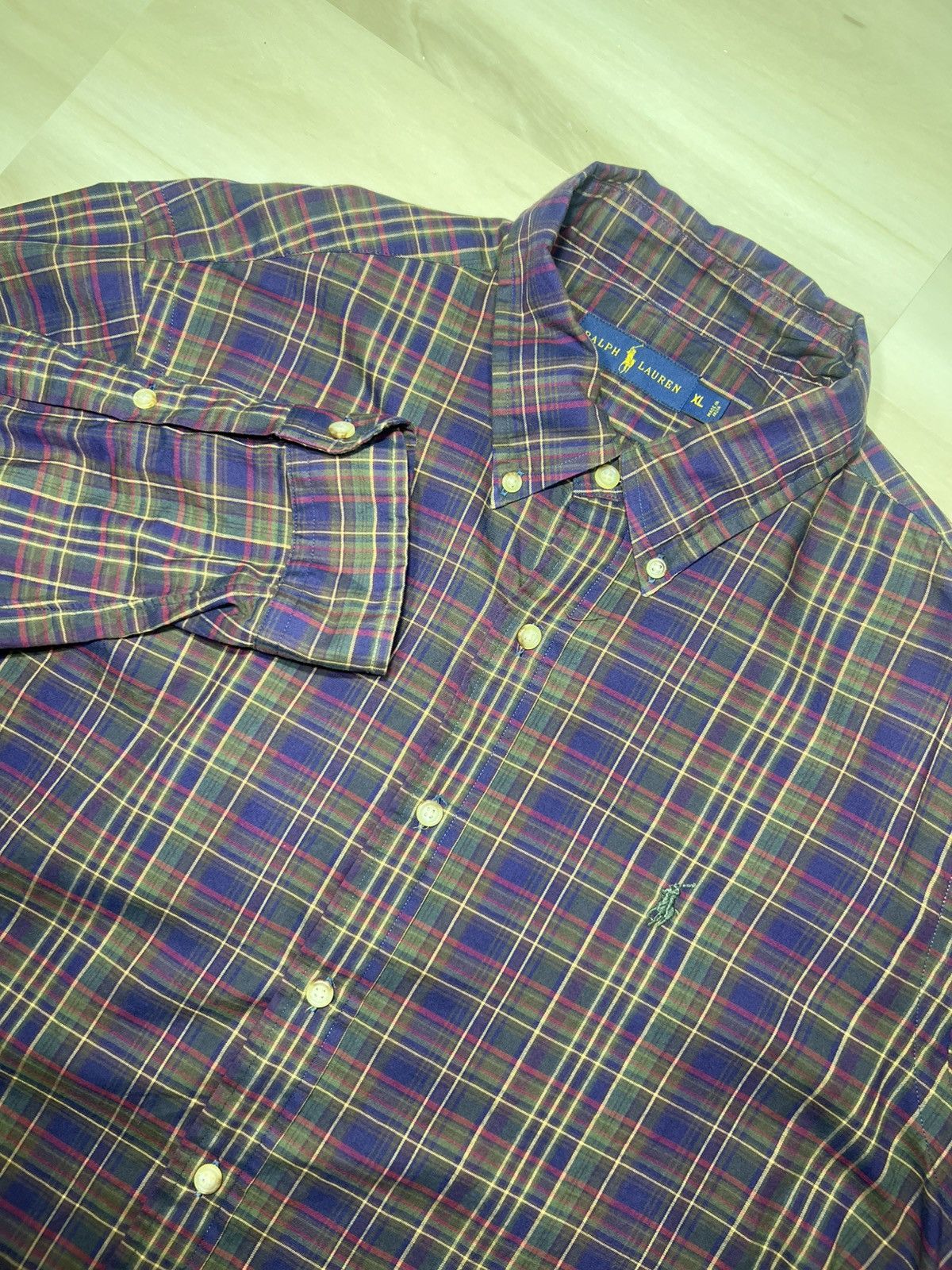 Polo Ralph Lauren Polo Ralph Lauren Royal Stewart Tartan Checkered Plaid L/S Size US XL / EU 56 / 4 - 1 Thumbnail