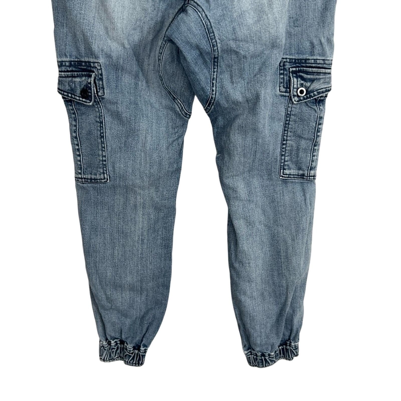 Empyre Empyre Men's Jeans Size 30 x 28 Denim Cargo Joggers Size US 30 / EU 46 - 5 Thumbnail