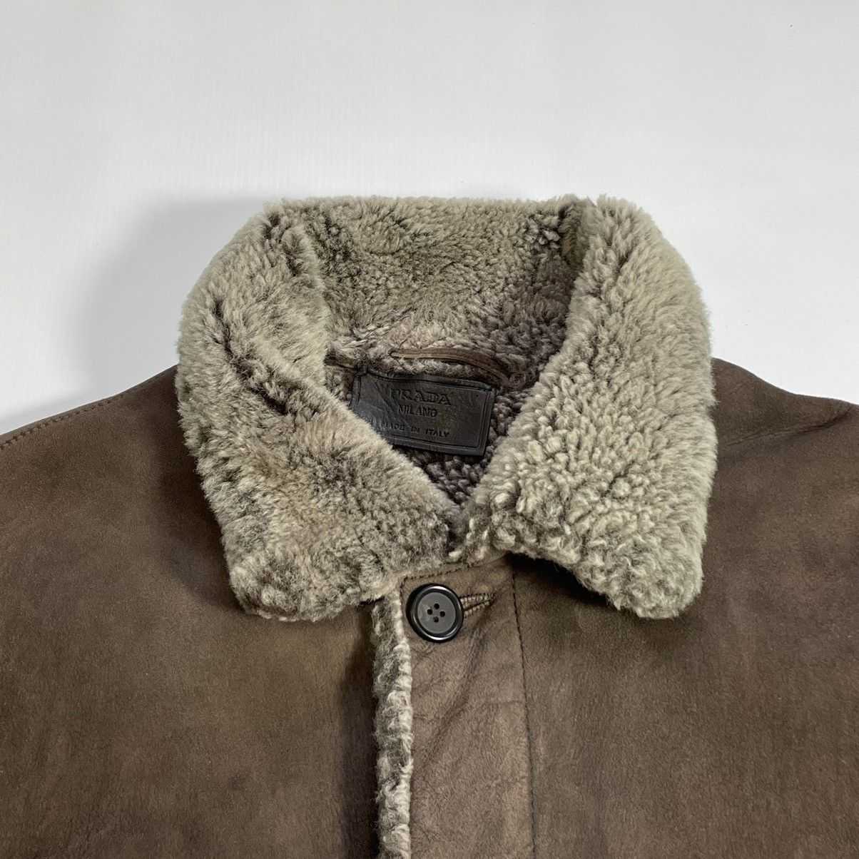 Prada A/W 07 Brown Shearling Overcoat Size US M / EU 48-50 / 2 - 5 Thumbnail