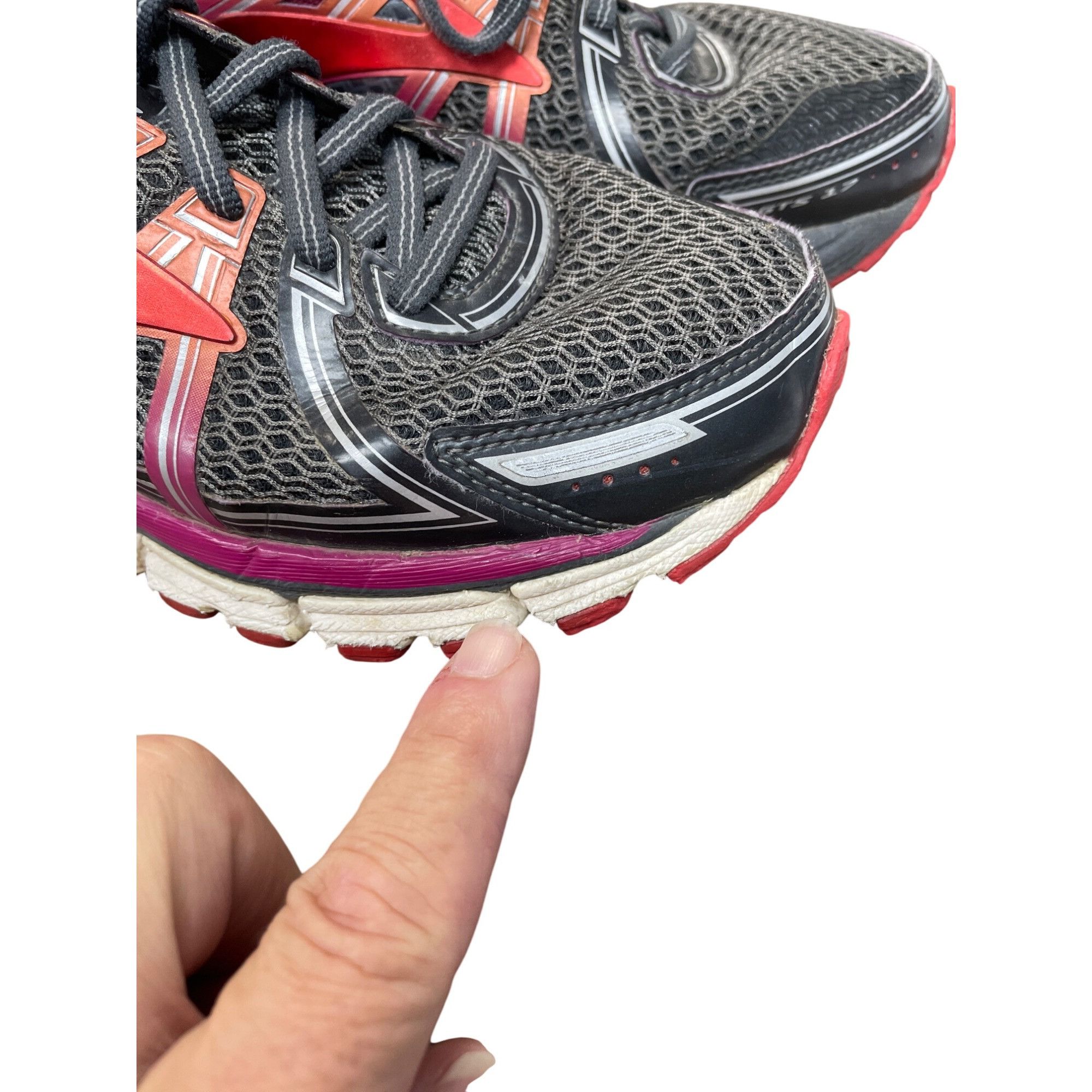 Asics Brooks GTS 17 Womans pink gray running sneakers SZ 9D SKU 94 Size US 9 / IT 39 - 16 Thumbnail
