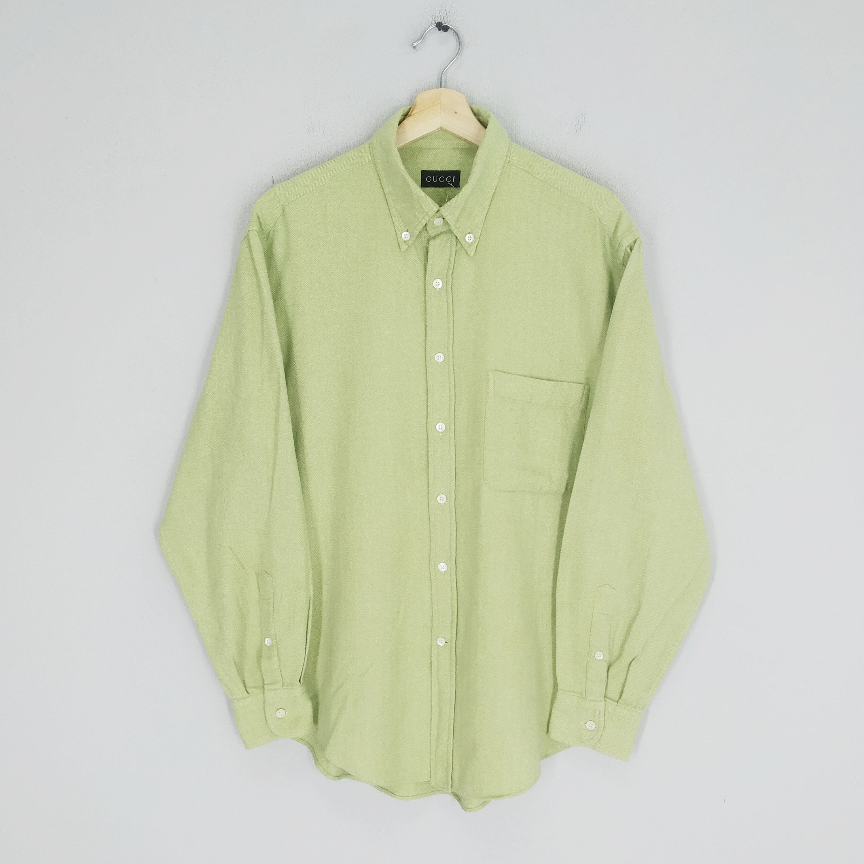 Gucci Vintage Gucci Button Down Casual Oxfords Shirt Size US L / EU 52-54 / 3 - 1 Thumbnail
