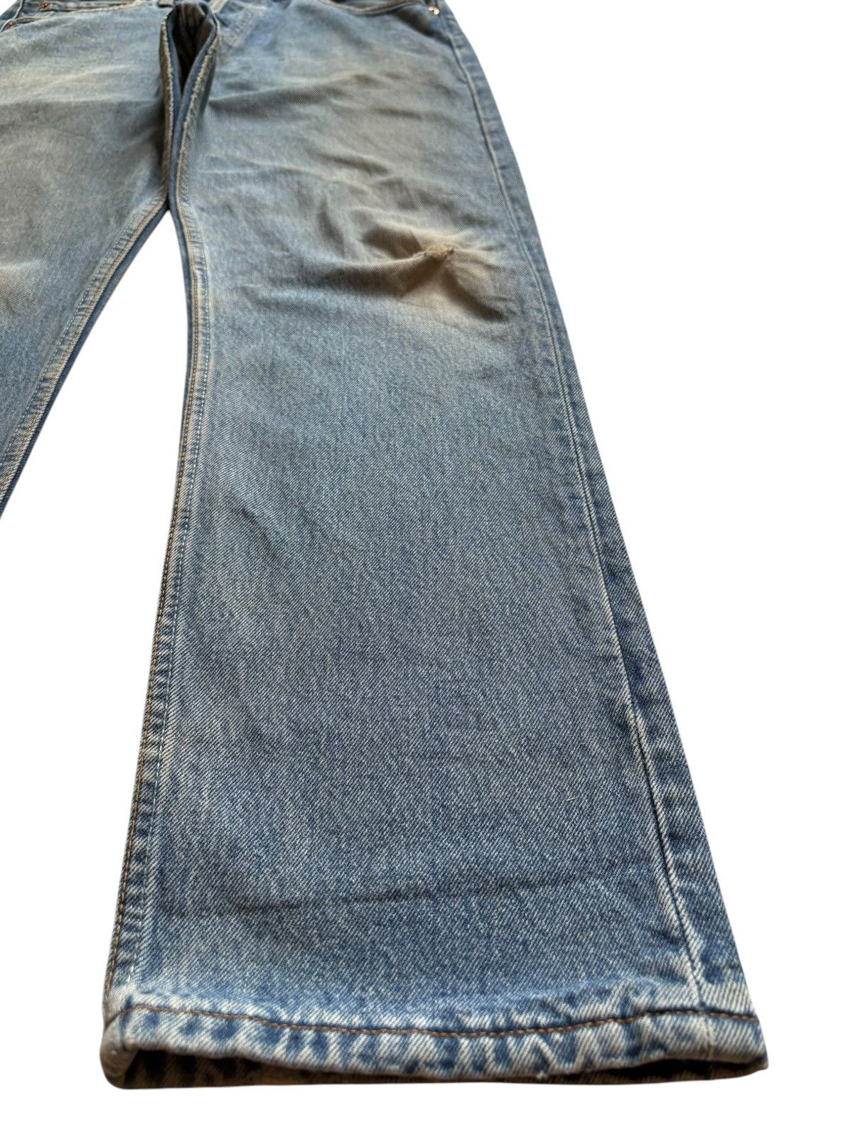 Levi's Vintage 90s Levis 501 UK Mud Wash Distressed Loose Jeans Size US 33 - 7 Thumbnail