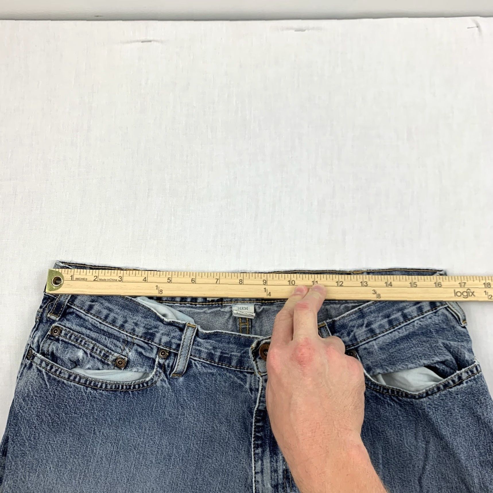 Vintage VINTAGE Urban Pipeline Jeans Adult 34x34 Blue Grunge Y2K Thrashed Faded Size US 34 / EU 50 - 6 Thumbnail