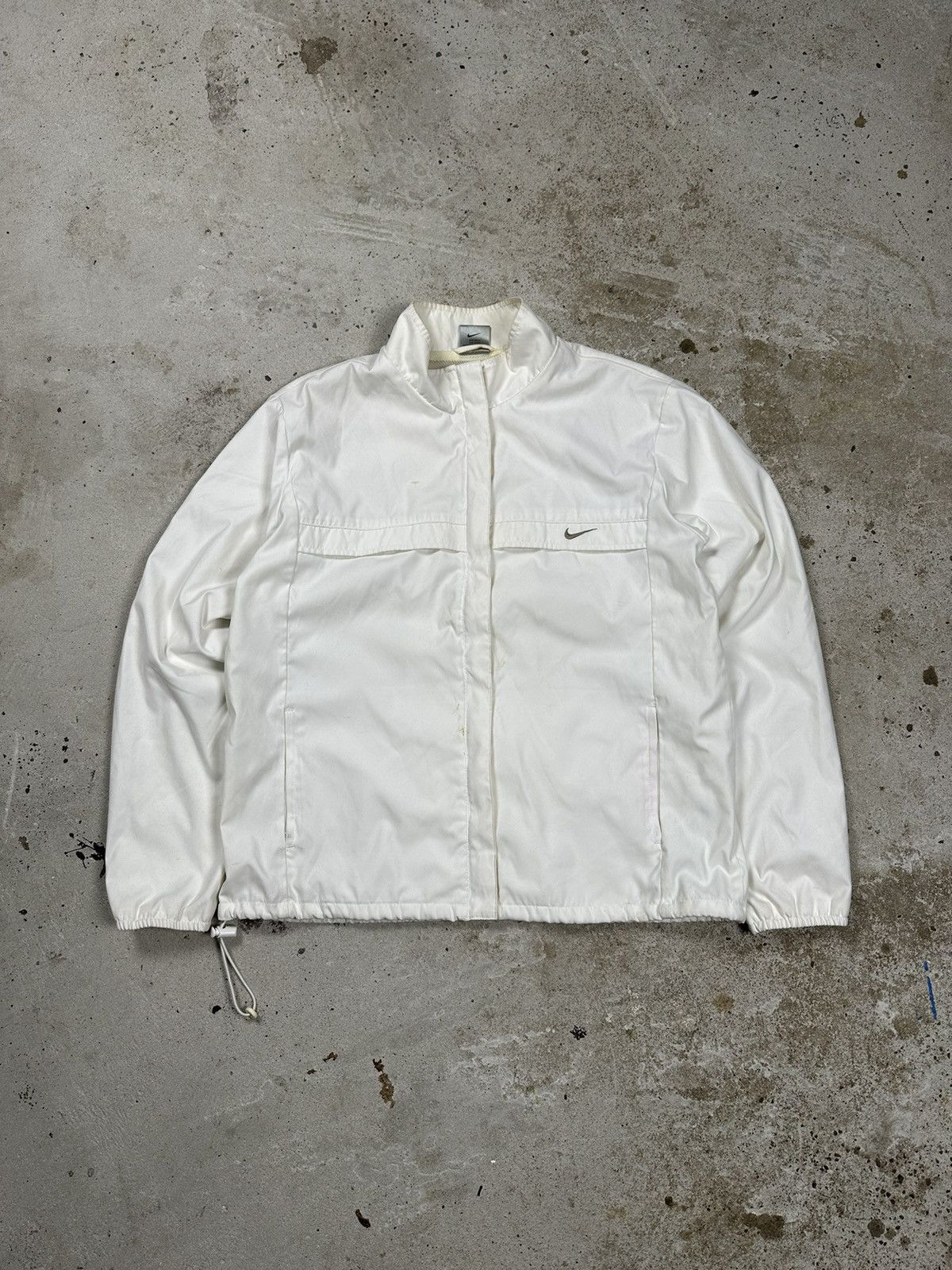 Nike × Vintage Vintage y2k Nike White Track Jacket Swoosh Size US S / EU 44-46 / 1 - 1 Thumbnail