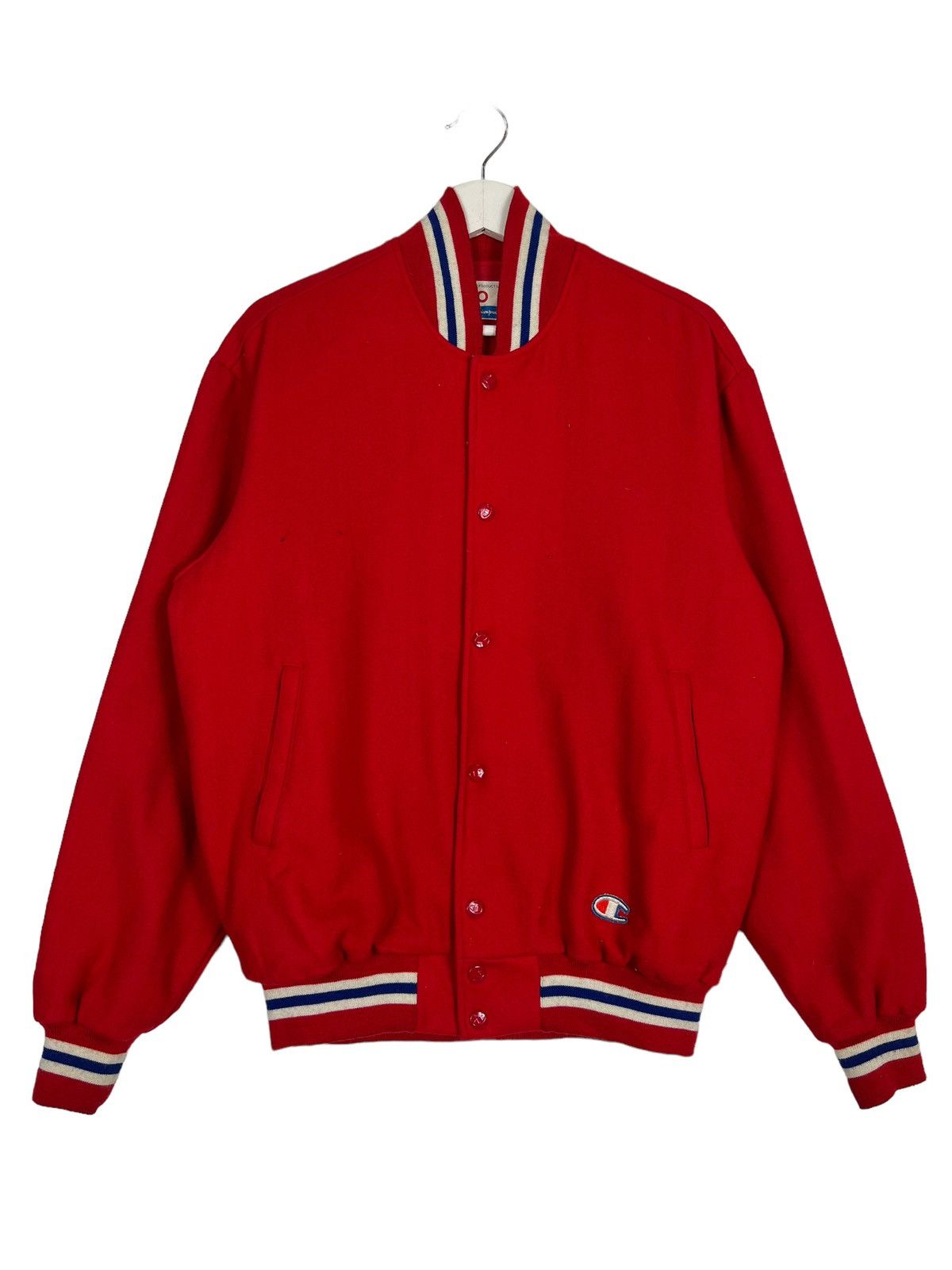 Champion 🔥 1980s VINTAGE CHAMPION VARSITY BOMBER JACKET Size US L / EU 52-54 / 3 - 2 Thumbnail