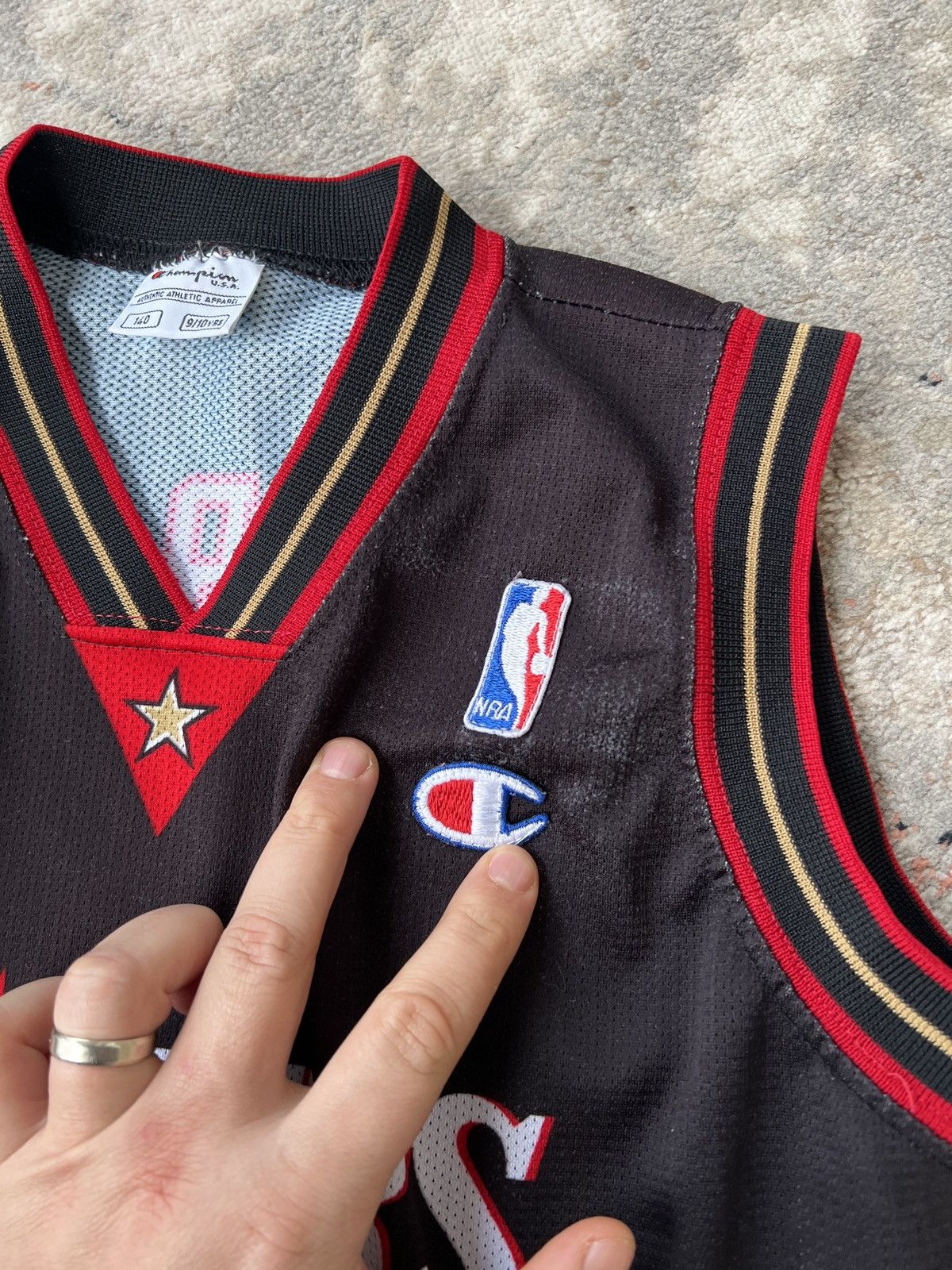 NBA NBA Champion Sixers Iverson 3 Kids Jersey Size US XXS / EU 40 - 2 Thumbnail