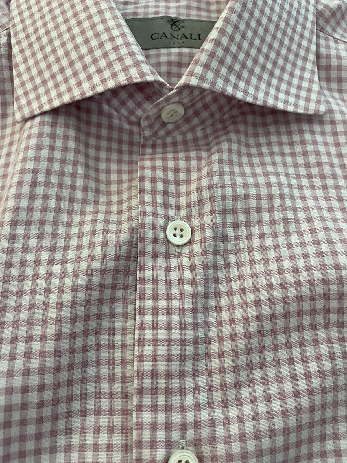 Canali Smart Check Shirt Size US L / EU 52-54 / 3 - 4 Thumbnail