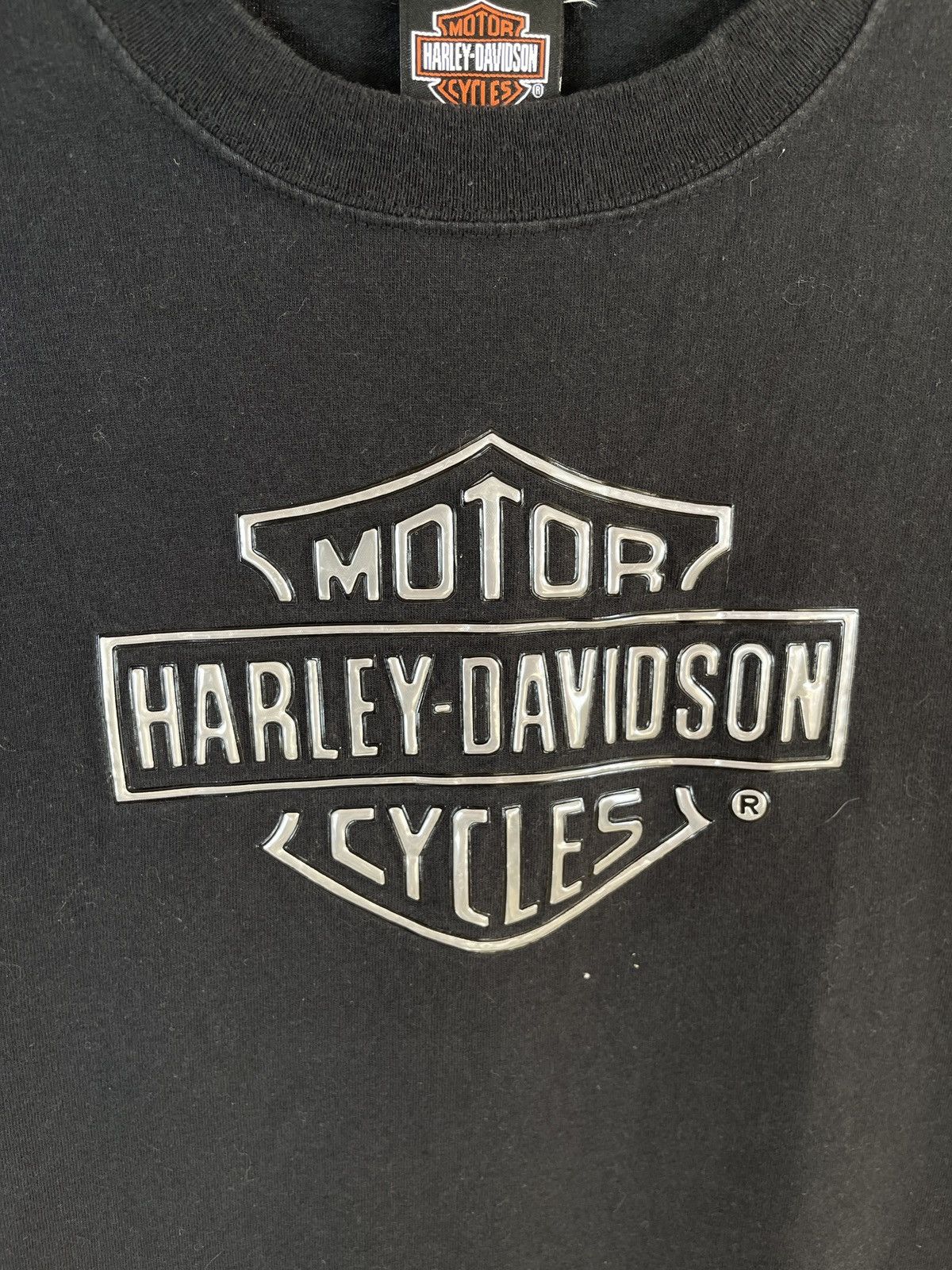 Harley Davidson × Vintage Harley-Davidson vintage 3D logo black motorcycle tee shirt Size US S / EU 44-46 / 1 - 4 Thumbnail