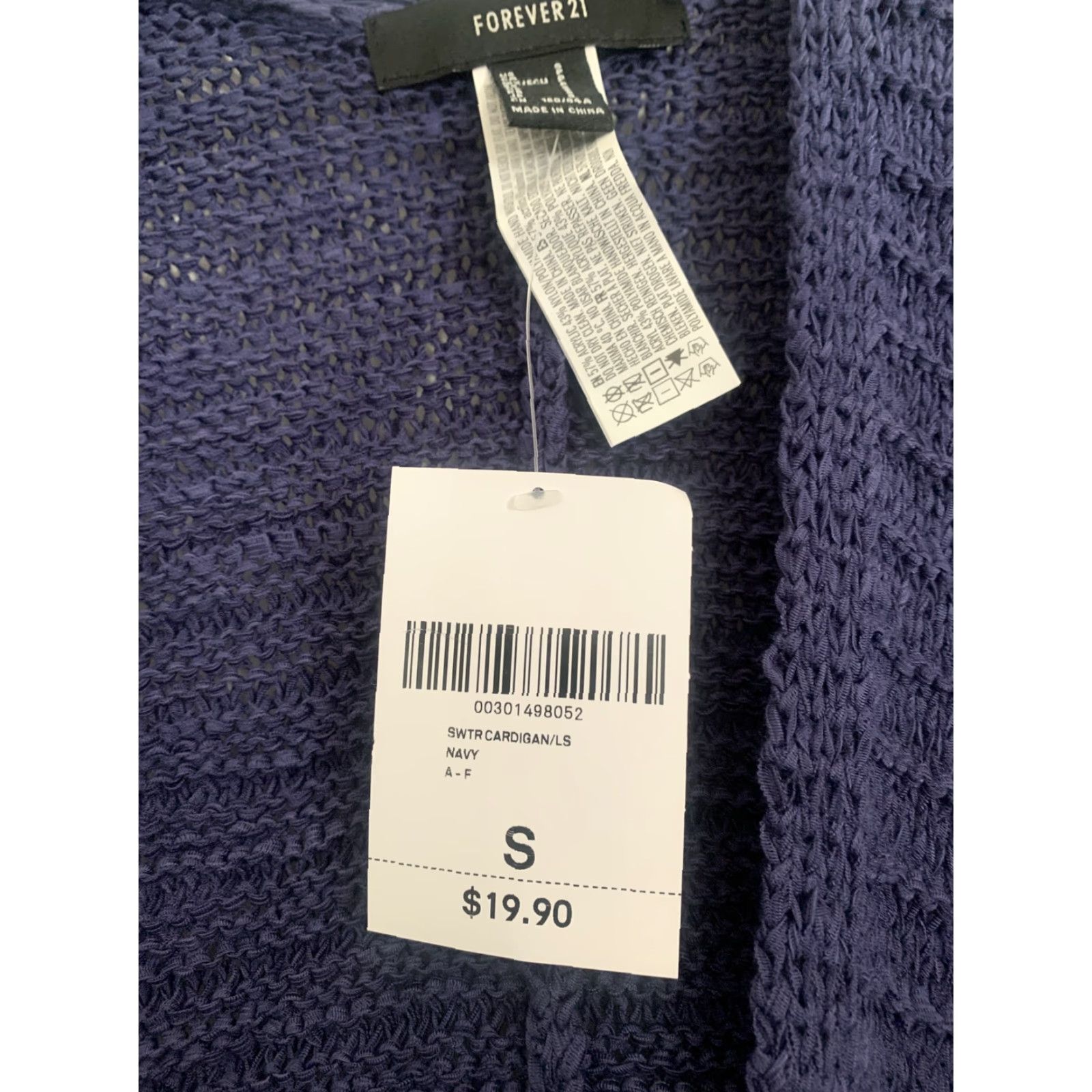 Forever 21 FOREVER 21 Blue Open Draped Cardigan Sweater Port Blue Collection Small NWT Womens Cardigan Sleeveless Blue S Size S / US 4 / IT 40 - 3 Thumbnail