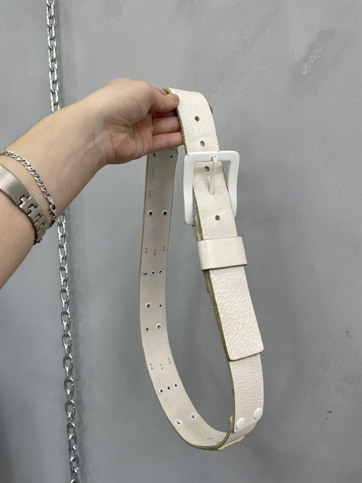 Diesel leather belt diesel big logo Japanese Style Punk Streetwear Size ONE SIZE - 7 Thumbnail
