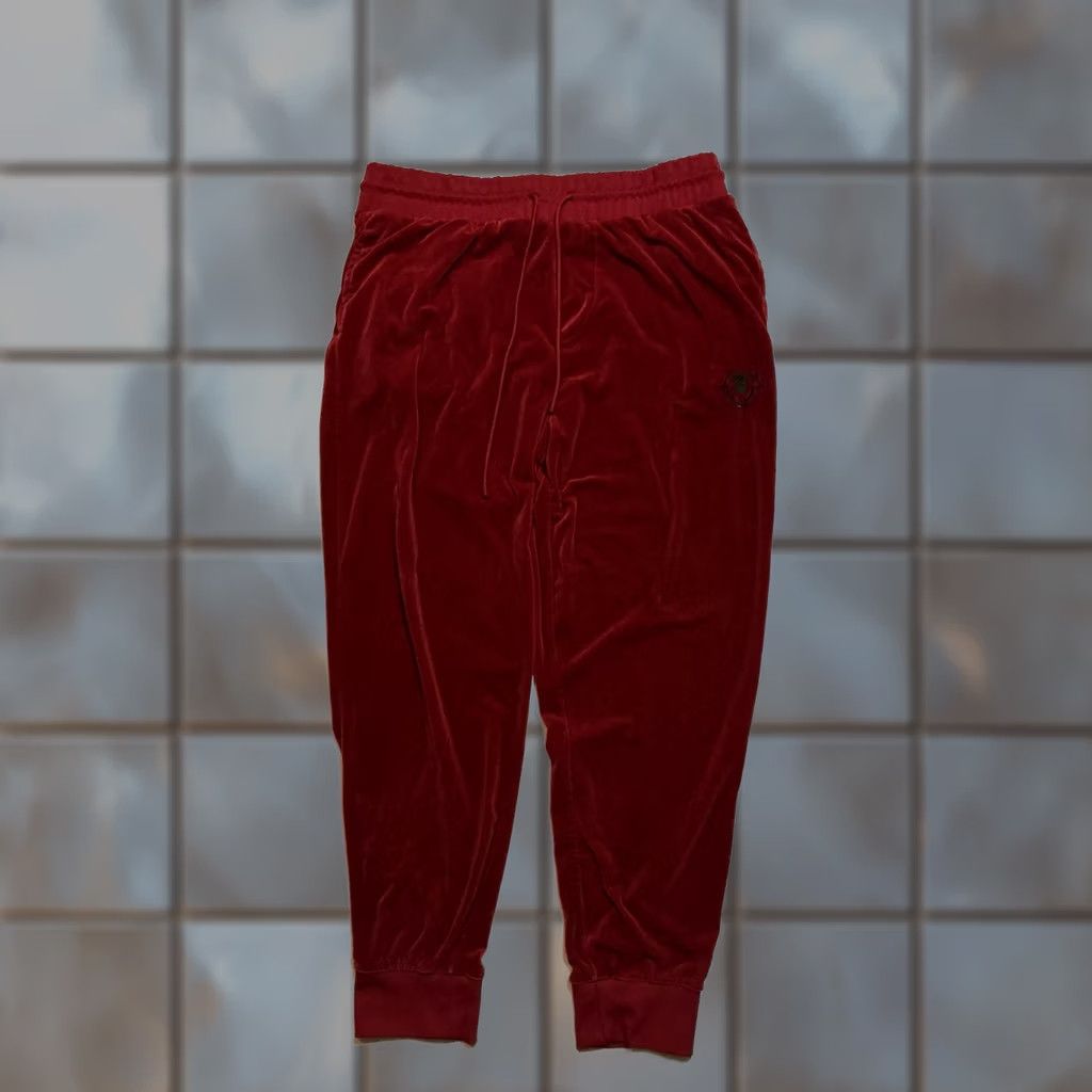True Religion VINTAGE True Religion Red Dahlia Velour Jogger Track Pants HS Horseshoe Circle Logo 2XL Mens Size US 39 - 1 Thumbnail