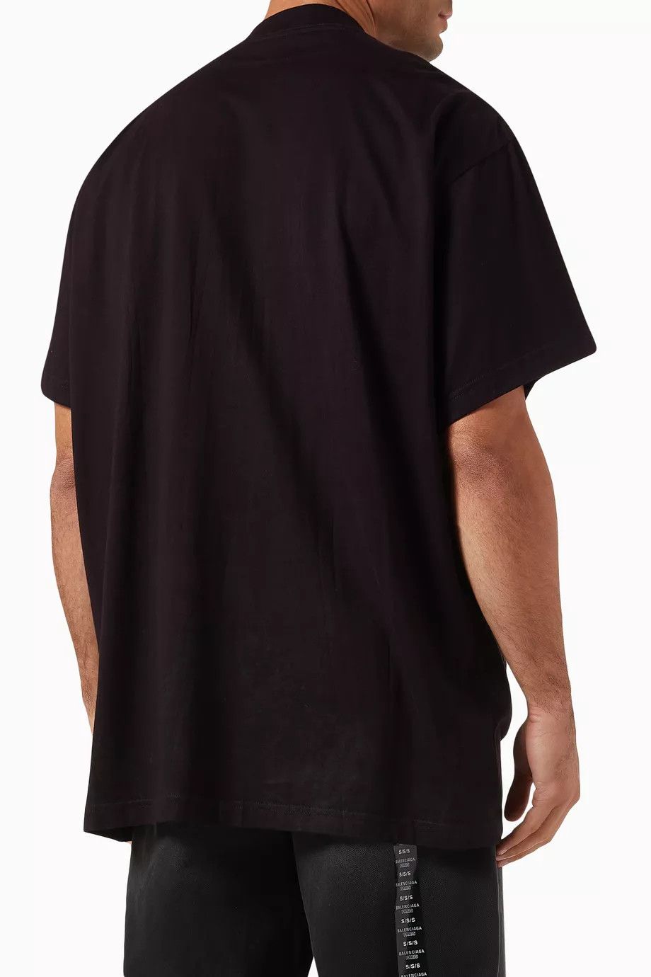 Balenciaga Black Metal BB Stencil Logo Oversized T-Shirt Size XS / US 0-2 / IT 36-38 - 7 Thumbnail