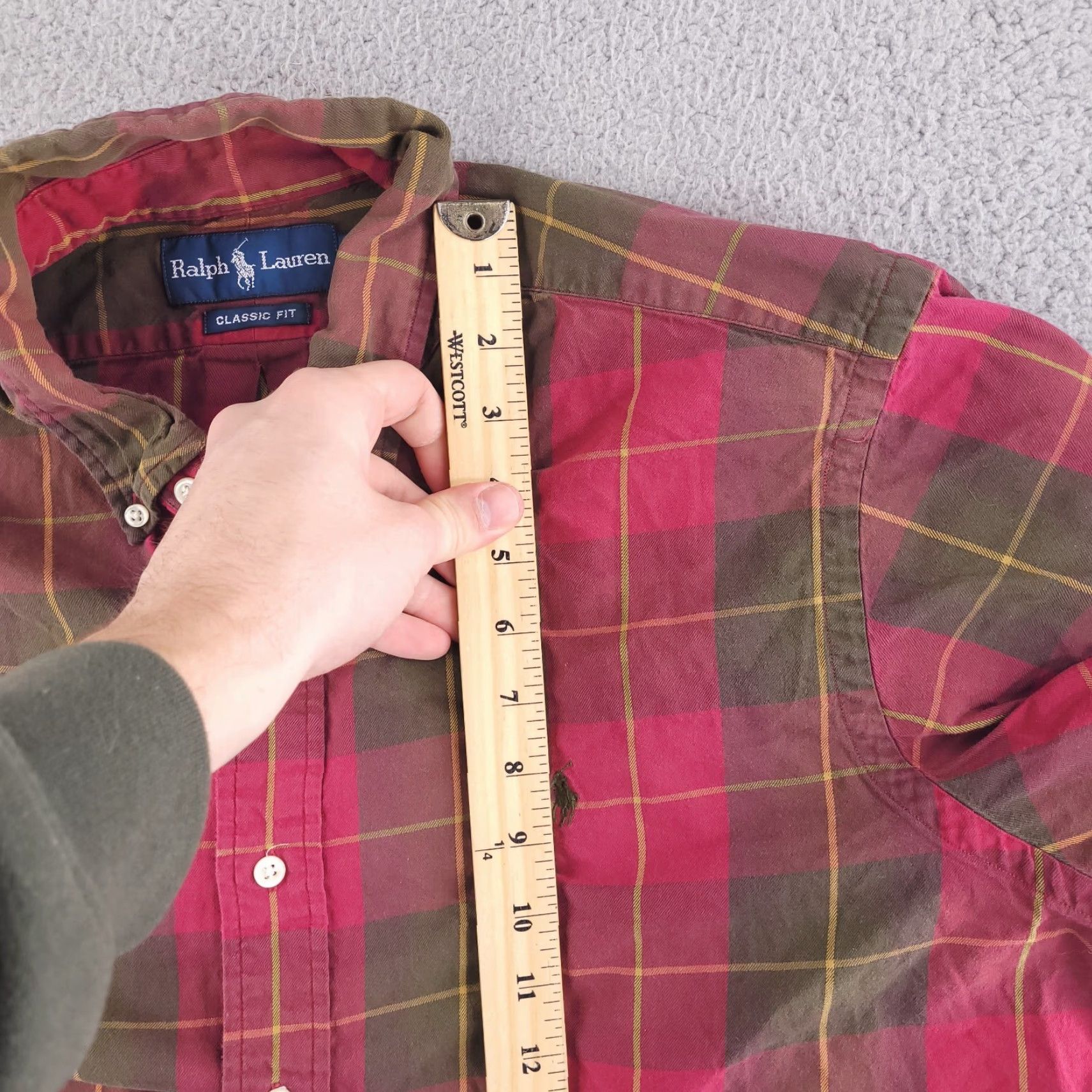 Polo Ralph Lauren Polo Ralph Lauren Shirt Mens Large Flannel Distressed Red Plaid Long Sleeve Size US L / EU 52-54 / 3 - 7 Thumbnail