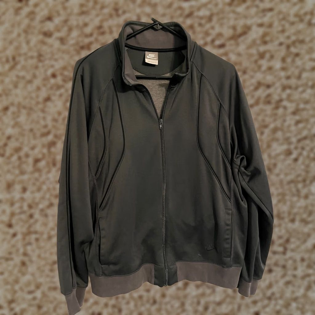 Nike VINTAGE Nike Sportswear Full Zip Jacket Adult L Gray Soft-shell Warm Up Track Mens Size US L / EU 52-54 / 3 - 1 Thumbnail