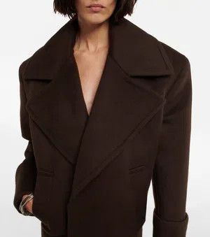 Saint Laurent Paris o1bcso1str1124 Coat in Coffee Size M / US 6-8 / IT 42-44 - 4 Thumbnail