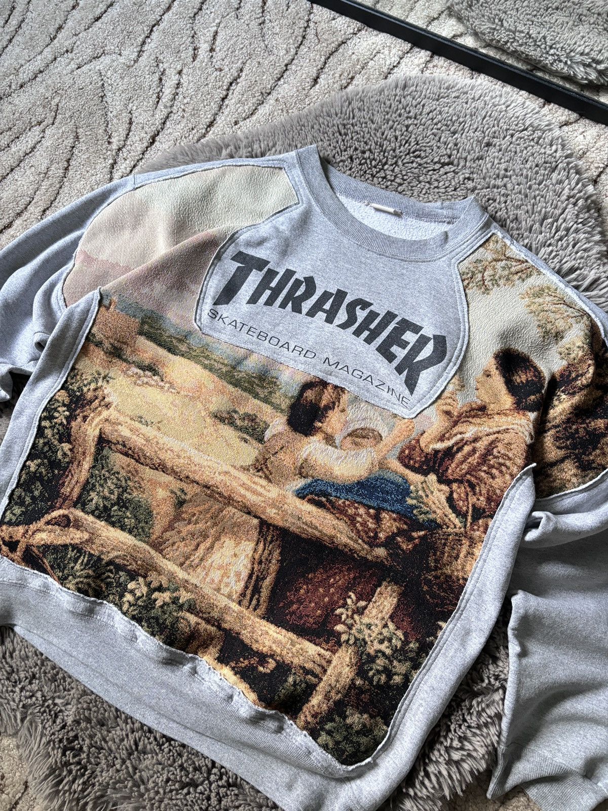 Thrasher × Vintage Thrasher Reworked Junya Watanabe style vintage sweatshirt Size US L / EU 52-54 / 3 - 3 Thumbnail
