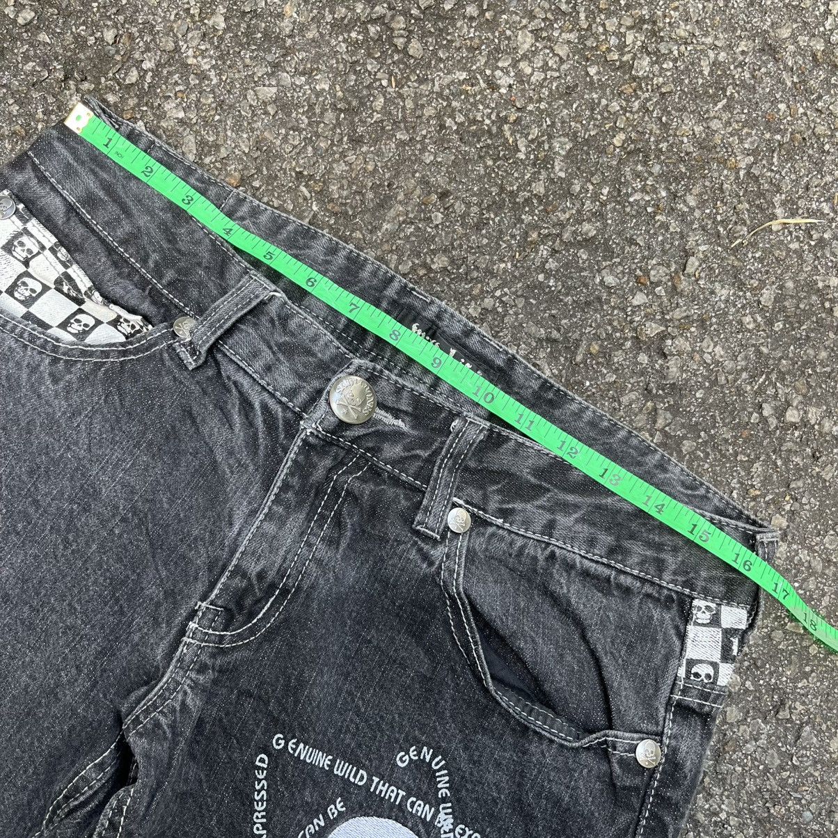 Hysteric Glamour Skulls Wild Life Denim Low Rise Jeans Size US 32 / EU 48 - 6 Thumbnail