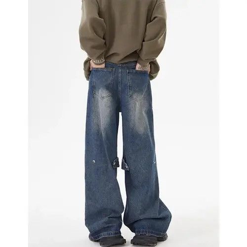 Japanese Brand Vtg Streetwear Patchwork Style Loose Straight Wash Size US 32 / EU 48 - 3 Thumbnail