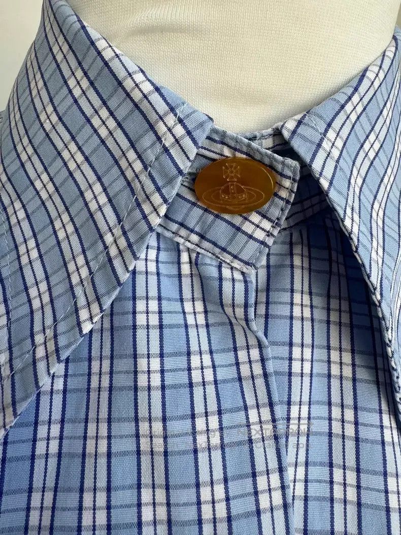 Vivienne Westwood Vivienne Westwood Blue and white checkered shirt Size M / US 6-8 / IT 42-44 - 7 Thumbnail
