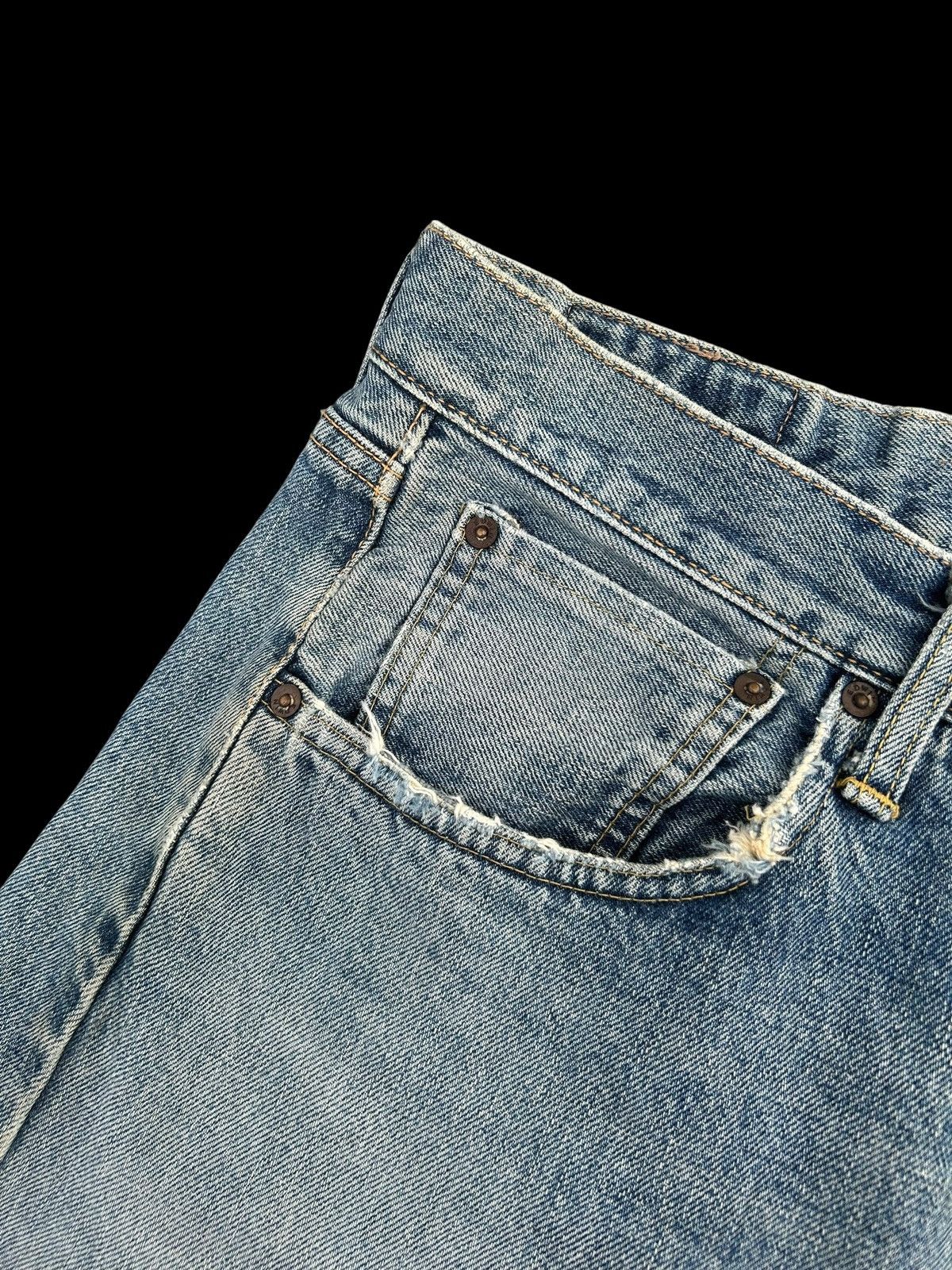 Kapital Thrashed Vintage Edwin 505 Selvedge Short Denim jeans Size US 34 / EU 50 - 7 Thumbnail
