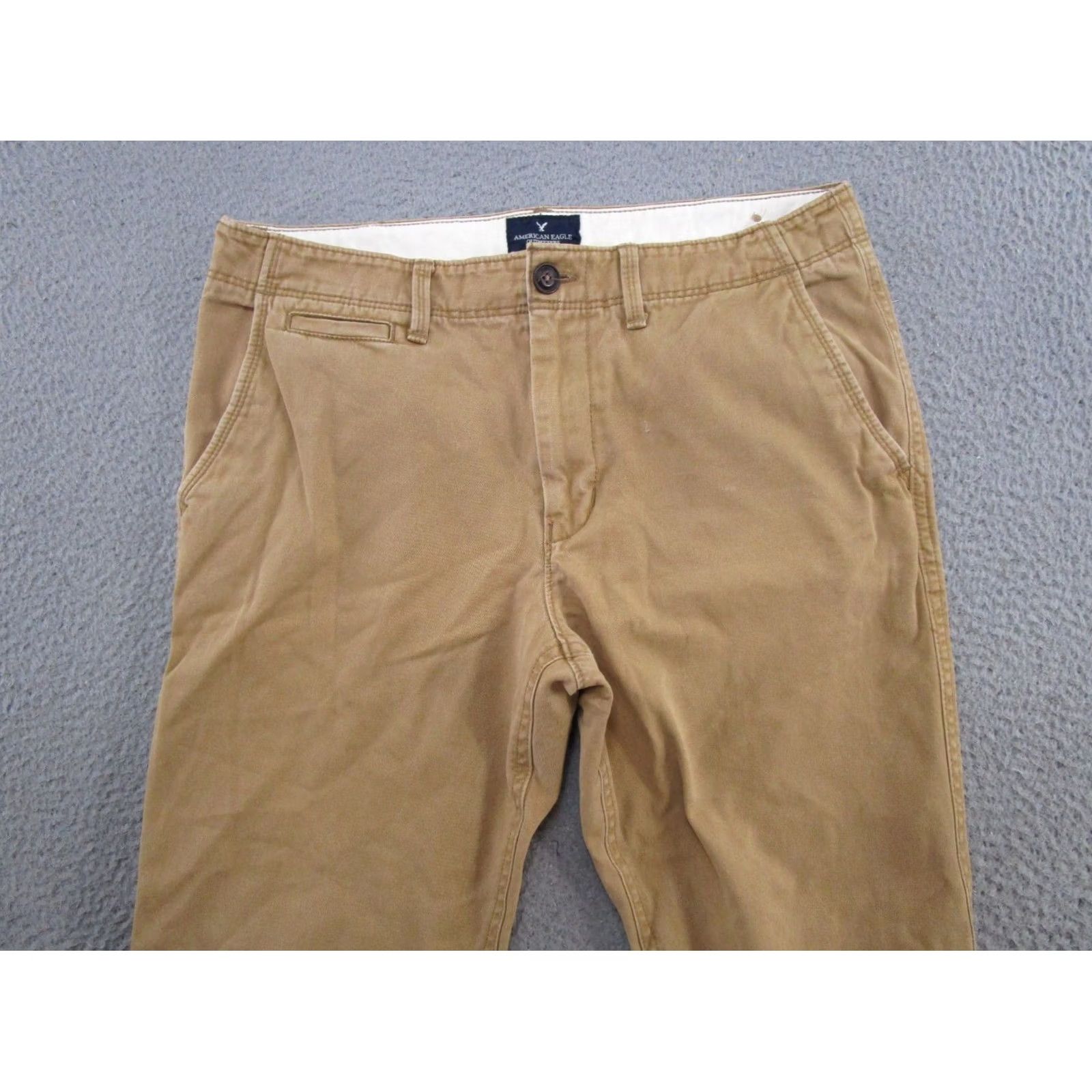 American Eagle Outfitters American Eagle Outfitters Relaxed Chino Pants Beige 34x32 Mens Straight Pocket 5-Pocket Denim/Chino Style Casual Workwear Size US 34 / EU 50 - 3 Thumbnail