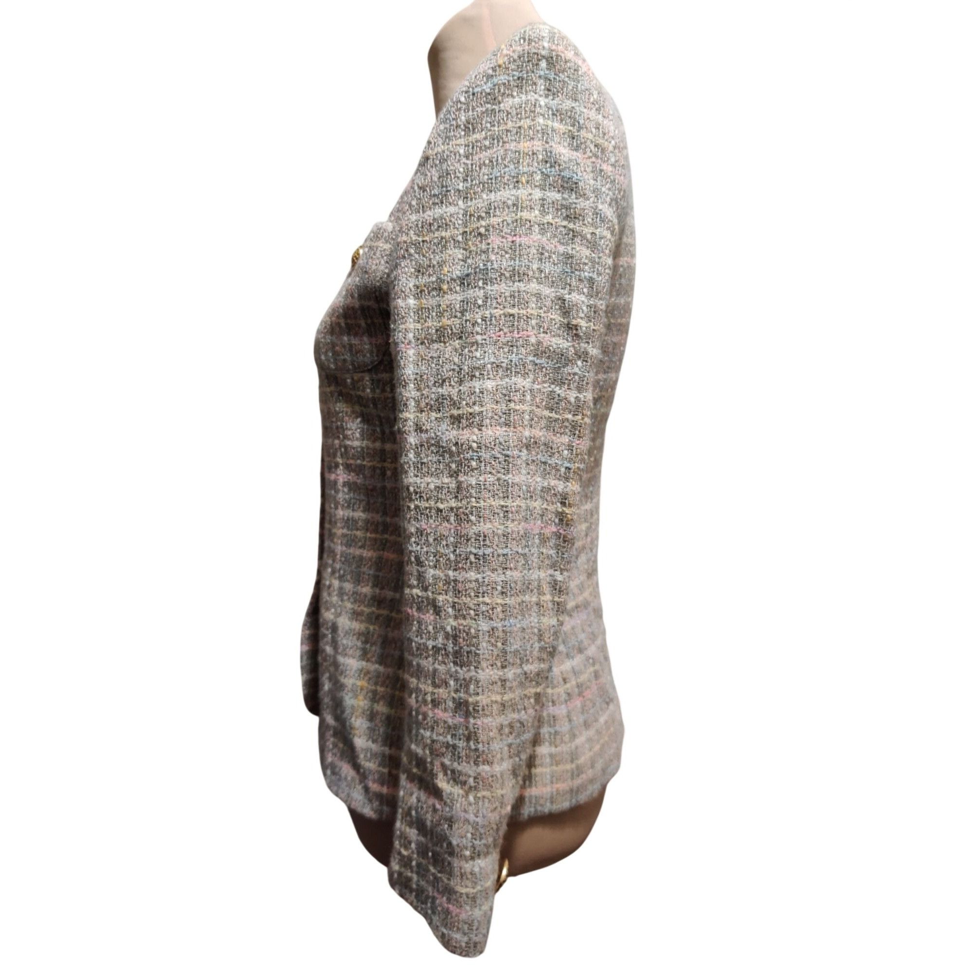 Vintage Vintage Saville Suit Tweed Blazer Size 2 Petite Gold Buttons Size XS / US 0-2 / IT 36-38 - 12 Thumbnail