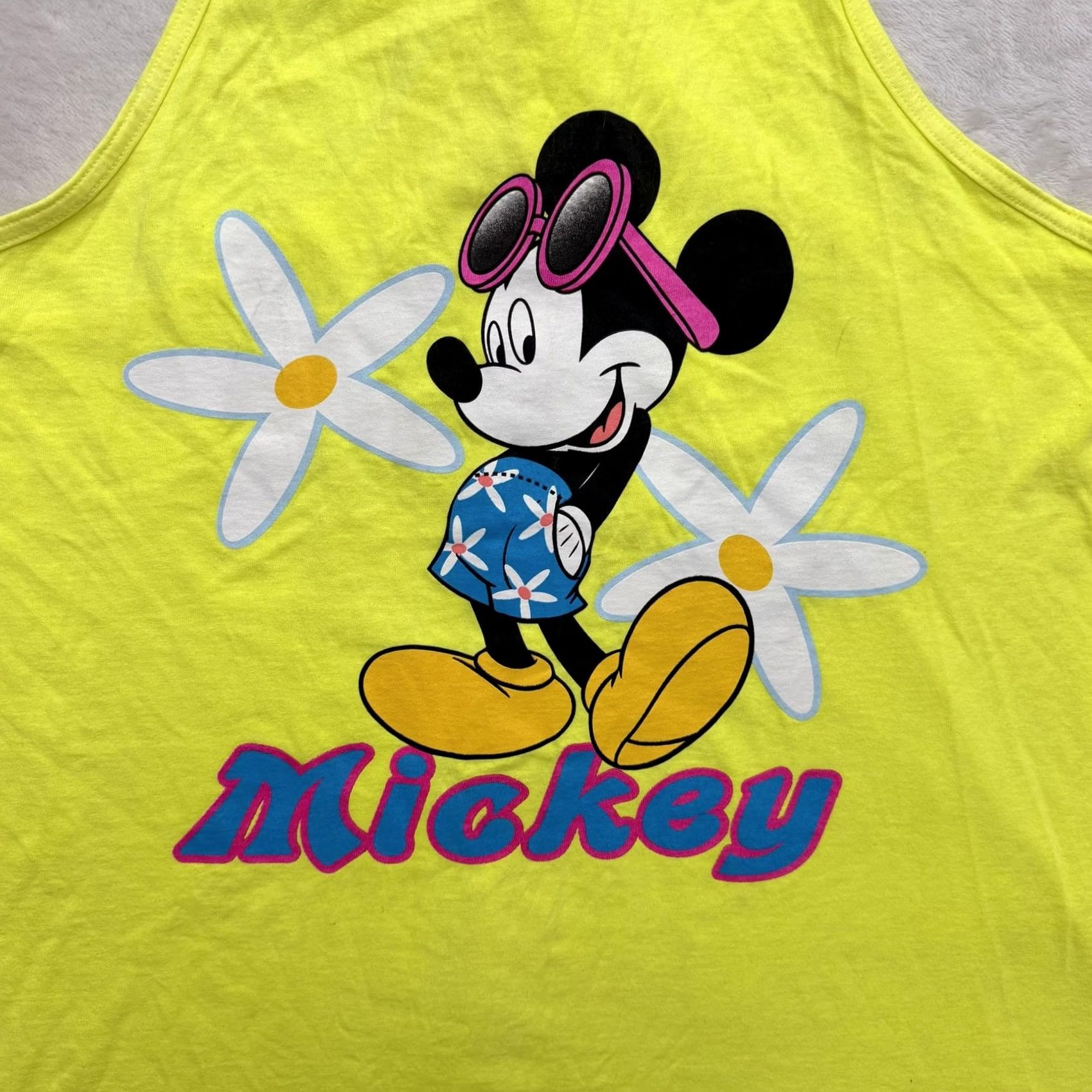 Mickey Unlimited Mickey Unlimited Tank Dress Womens One Size Yellow Floral Sleeveless Scoop Neck Casual Beach Tunic Dress Size ONE SIZE - 2 Thumbnail