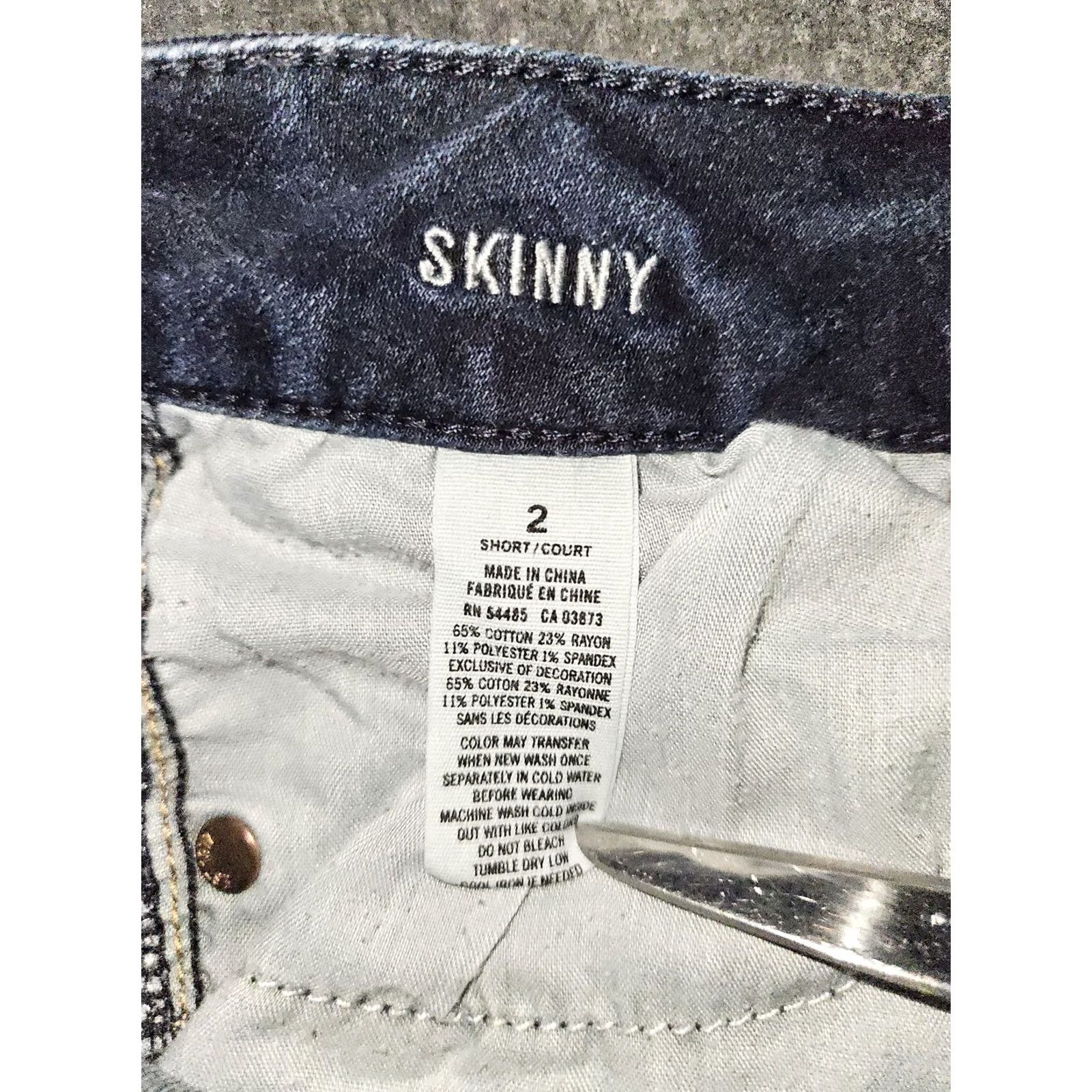 Vintage VINTAGE American Eagle Jeans Womens 2 Short Blue Skinny Super Stretch Denim Pants Size 26" / US 2 / IT 38 - 8 Thumbnail