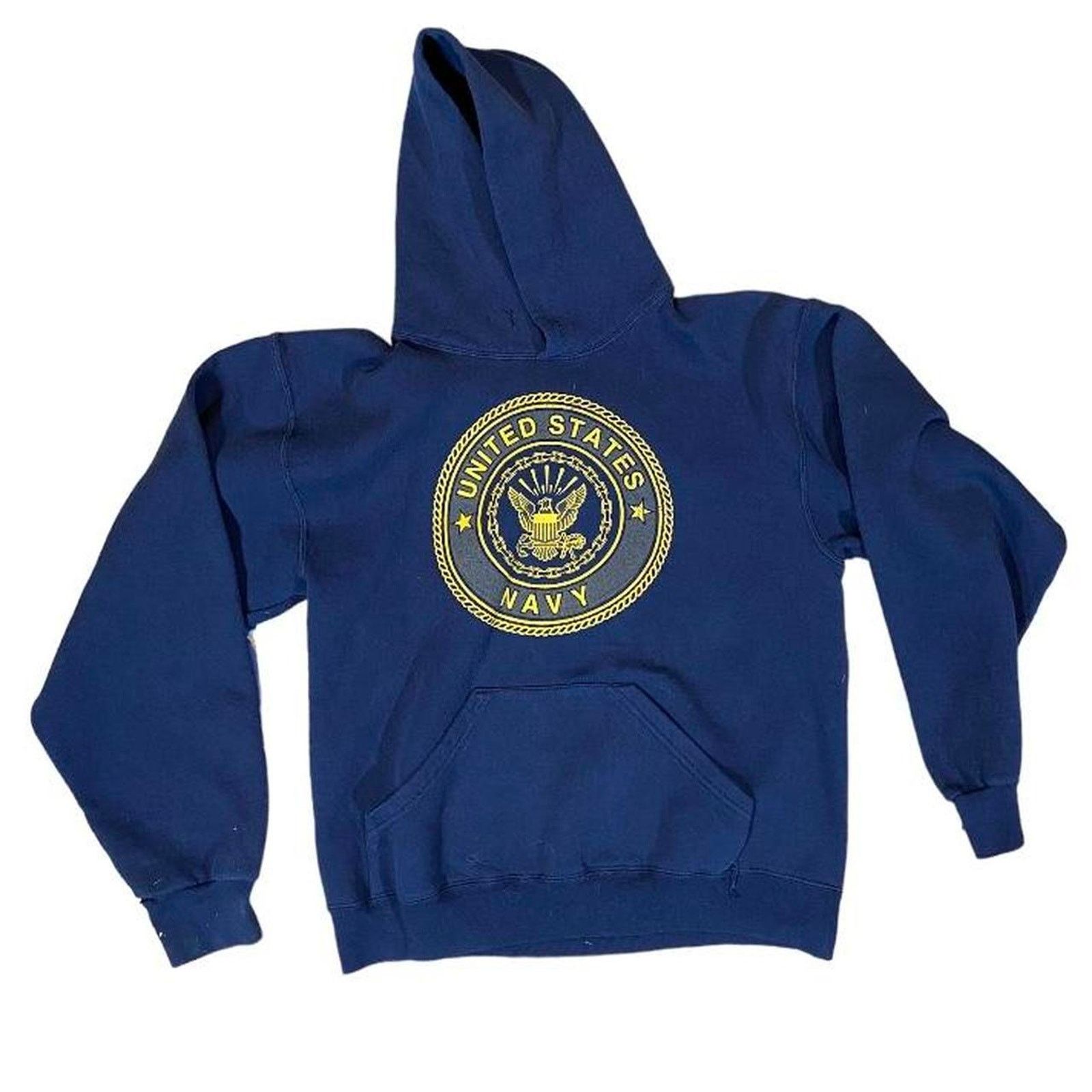 Hanes 90s navy pullover hoodie usa Size US M / EU 48-50 / 2 - 2 Thumbnail