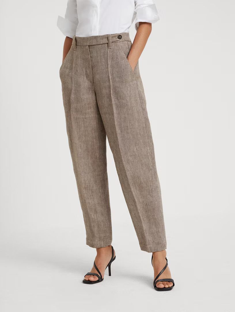 Brunello Cucinelli o1la1rc1a0425 Pants in Tobacco Size 27" / US 4 / IT 40 - 2 Thumbnail