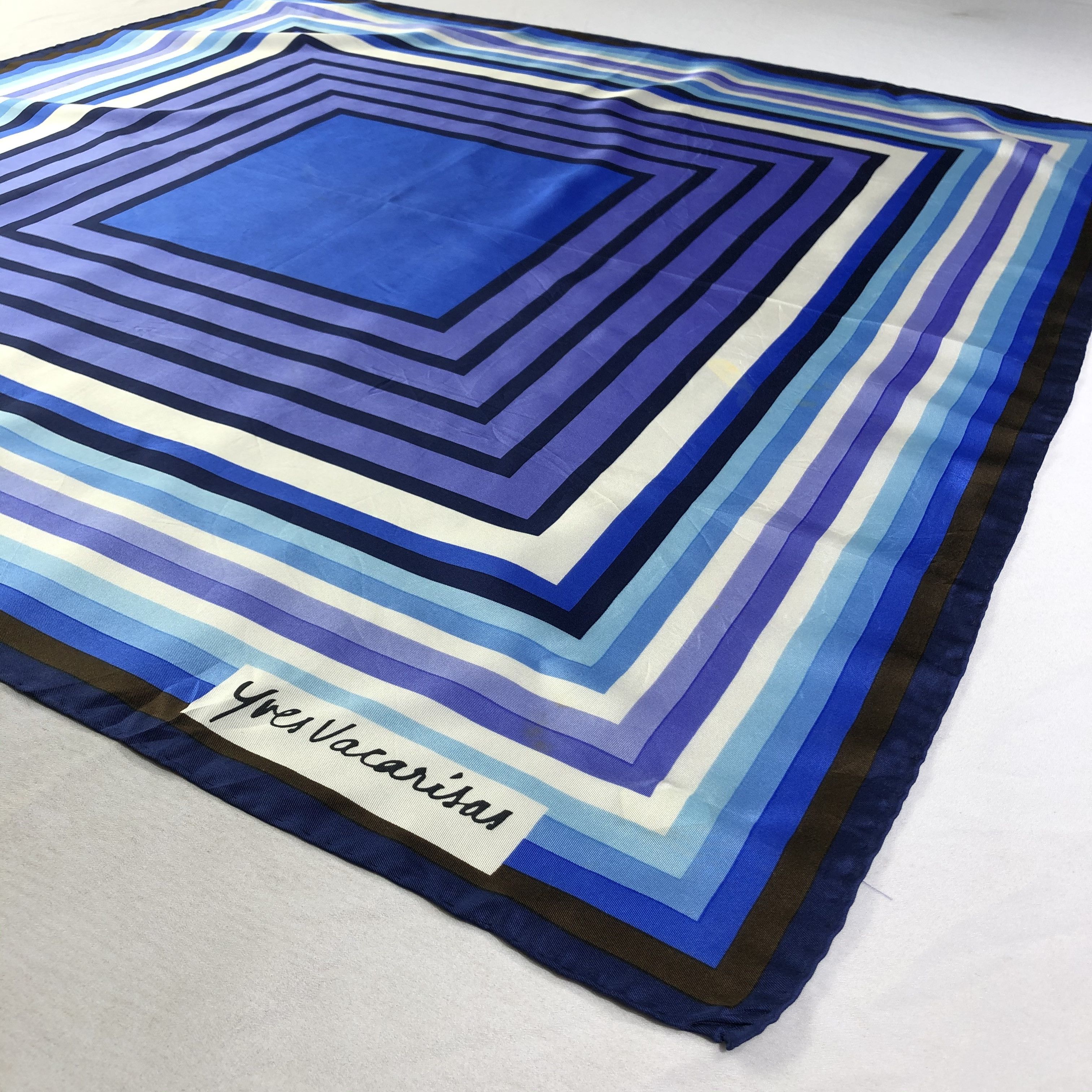 Vintage Vintage Yves Vacarisas Silk Scarf Size ONE SIZE - 3 Thumbnail