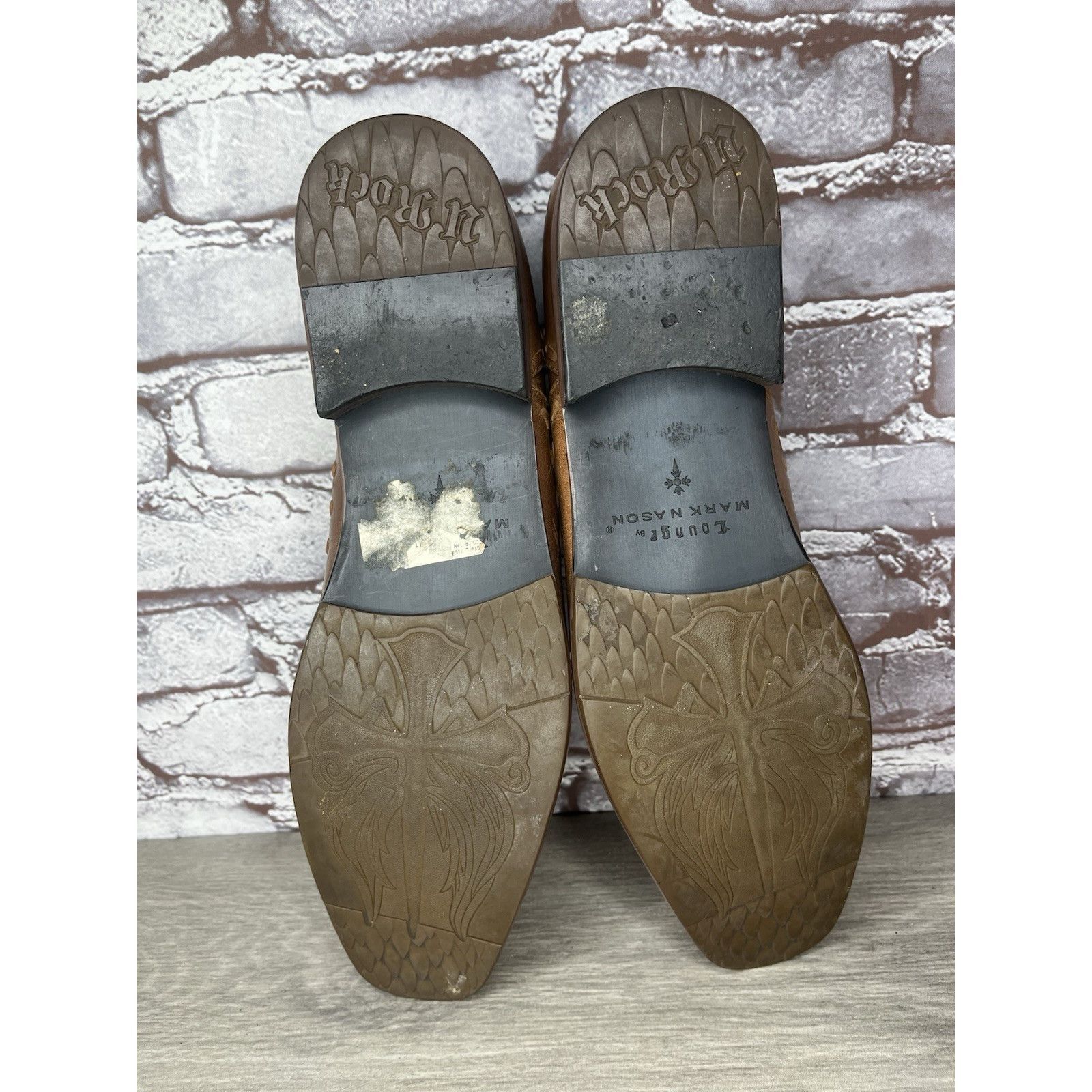 Mark Nason Lounge Mark Nason Brown Leather Square Toe Loafers Dress Sho Size US 11 / EU 44 - 24 Thumbnail