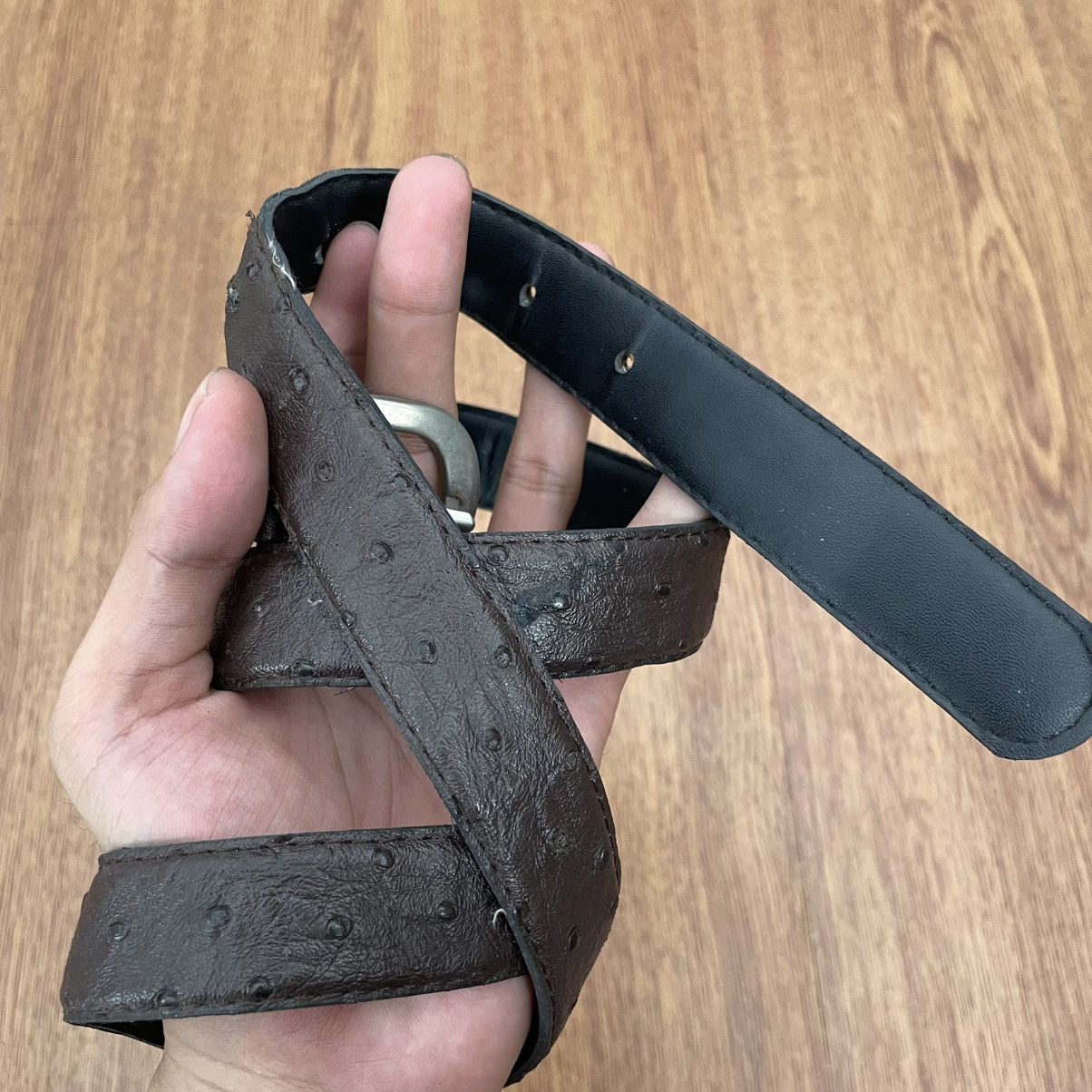 If Six Was Nine × Japanese Brand × Le Grande Bleu (L.G.B.) Brown reptile skin belt vintage styled Size ONE SIZE - 3 Thumbnail