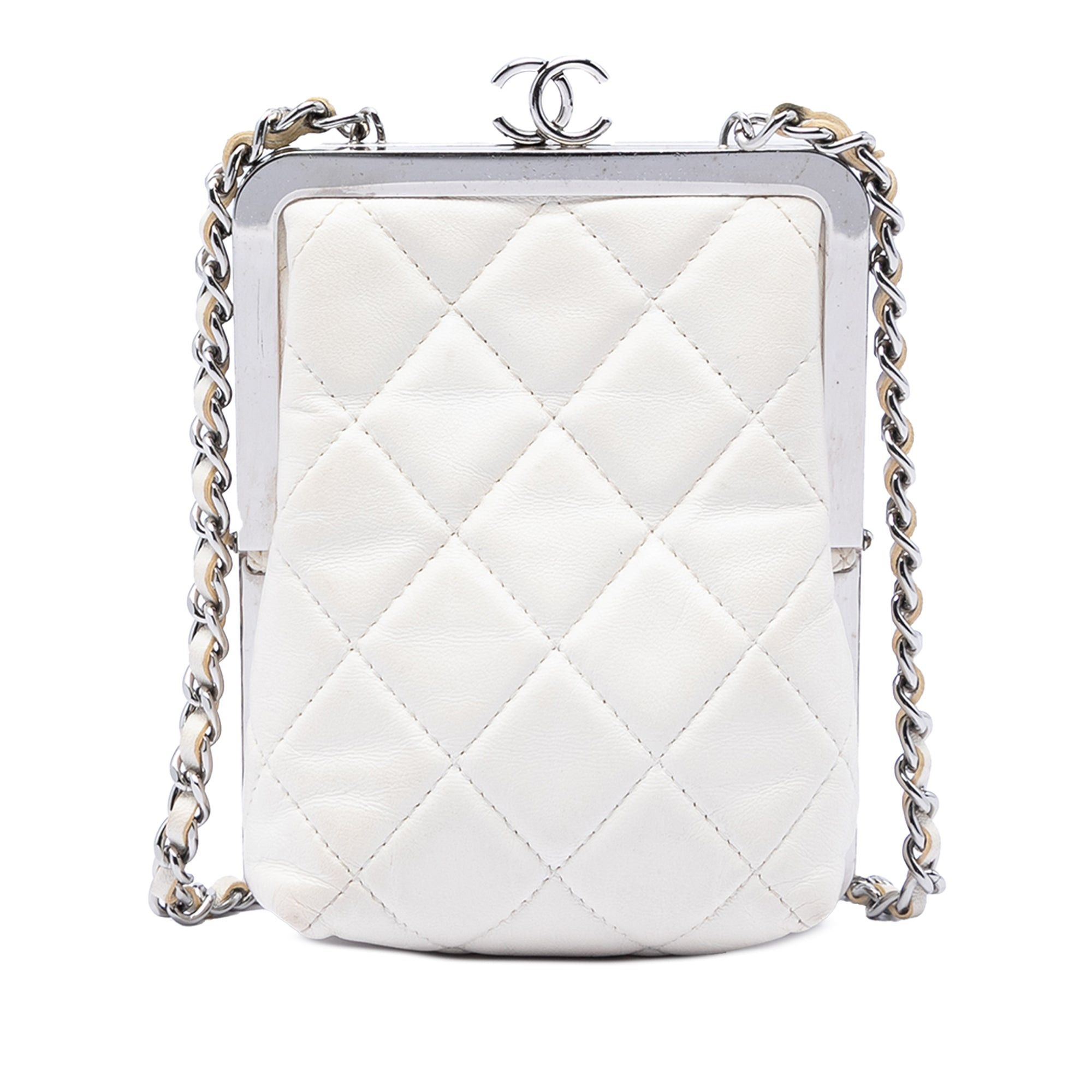 Chanel CC Quilted Acrylic and Lambskin Evening Clutch With Chain Size ONE SIZE - 1 Thumbnail