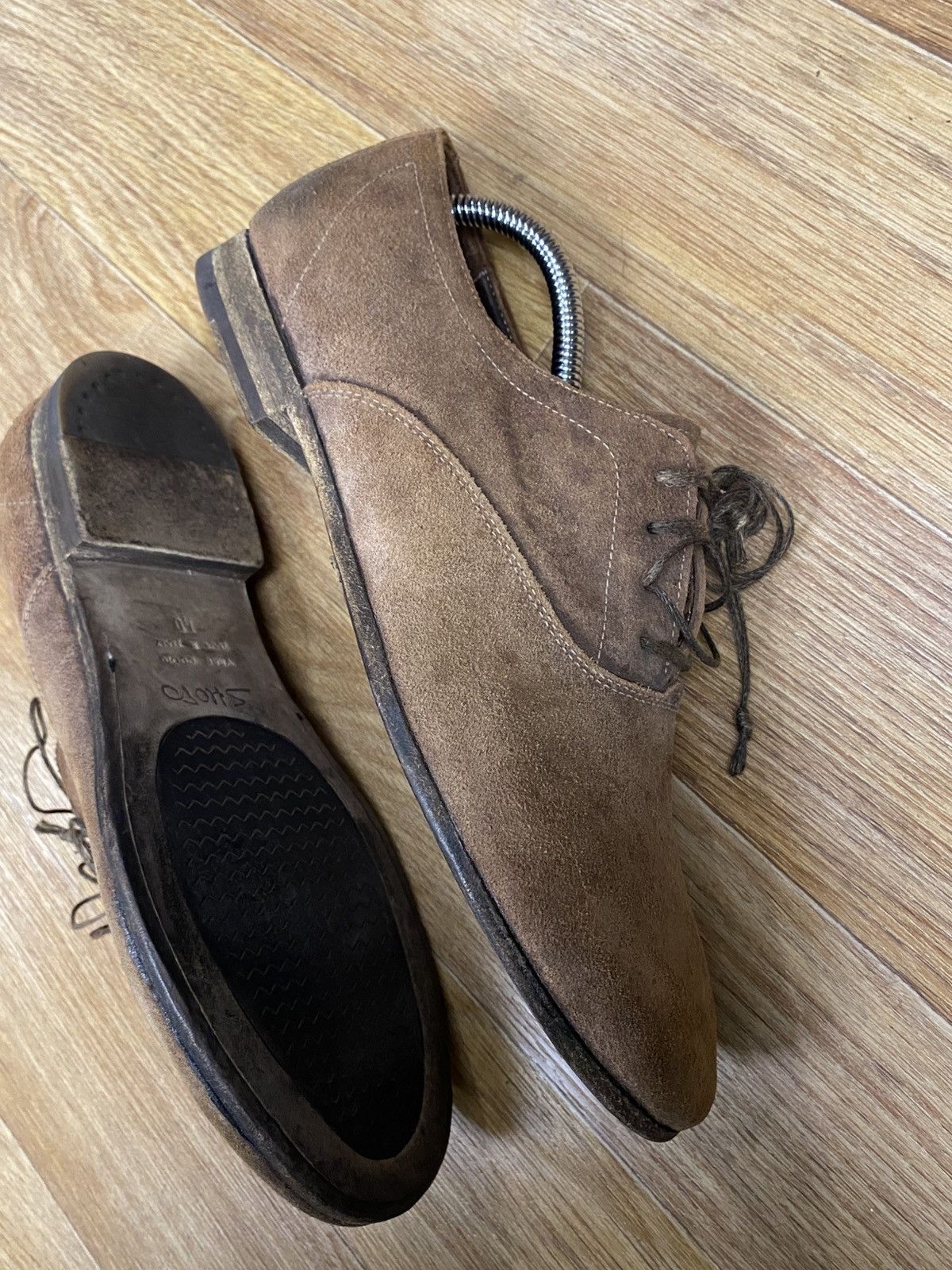 Japanese Brand × Shoto Shoto Avantgarde Plain Toe Brown Suede Shoes Size US 7 / EU 40 - 6 Thumbnail