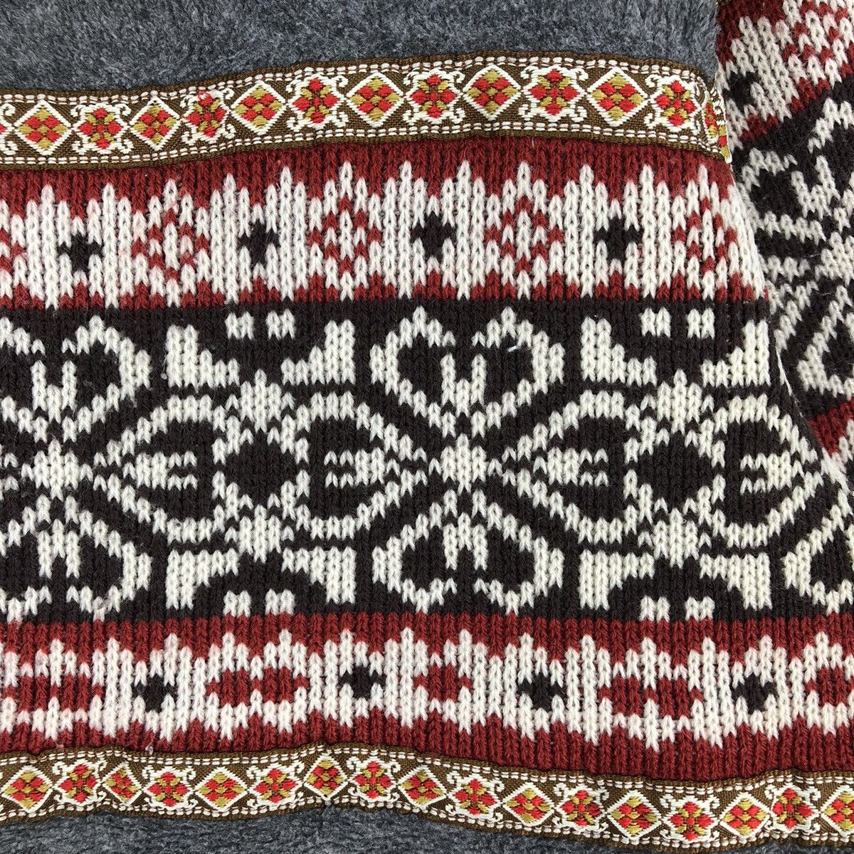 Native Vintage 90's Native Navajo Knit Art Fleece Zipper Jacket Size US S / EU 44-46 / 1 - 8 Thumbnail