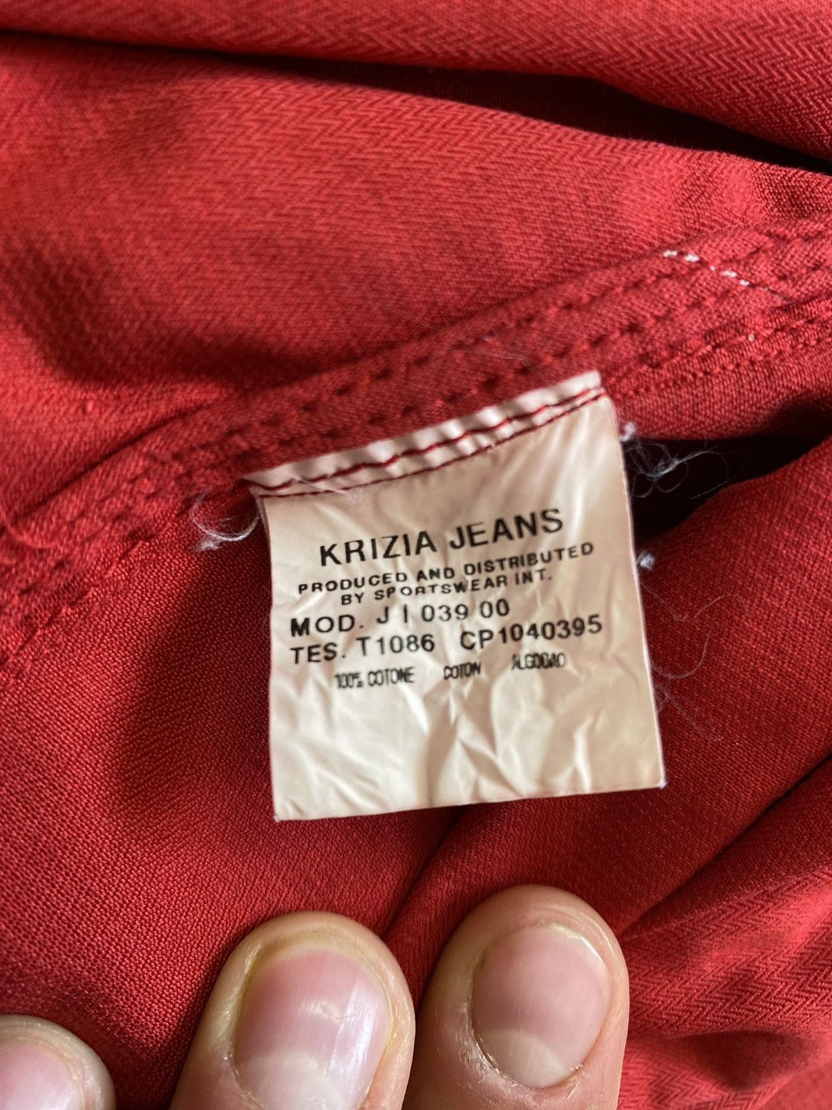 Krizia Krizia Jeans Women’s Red Light Overshot Jacket Size S / US 4 / IT 40 - 15 Thumbnail