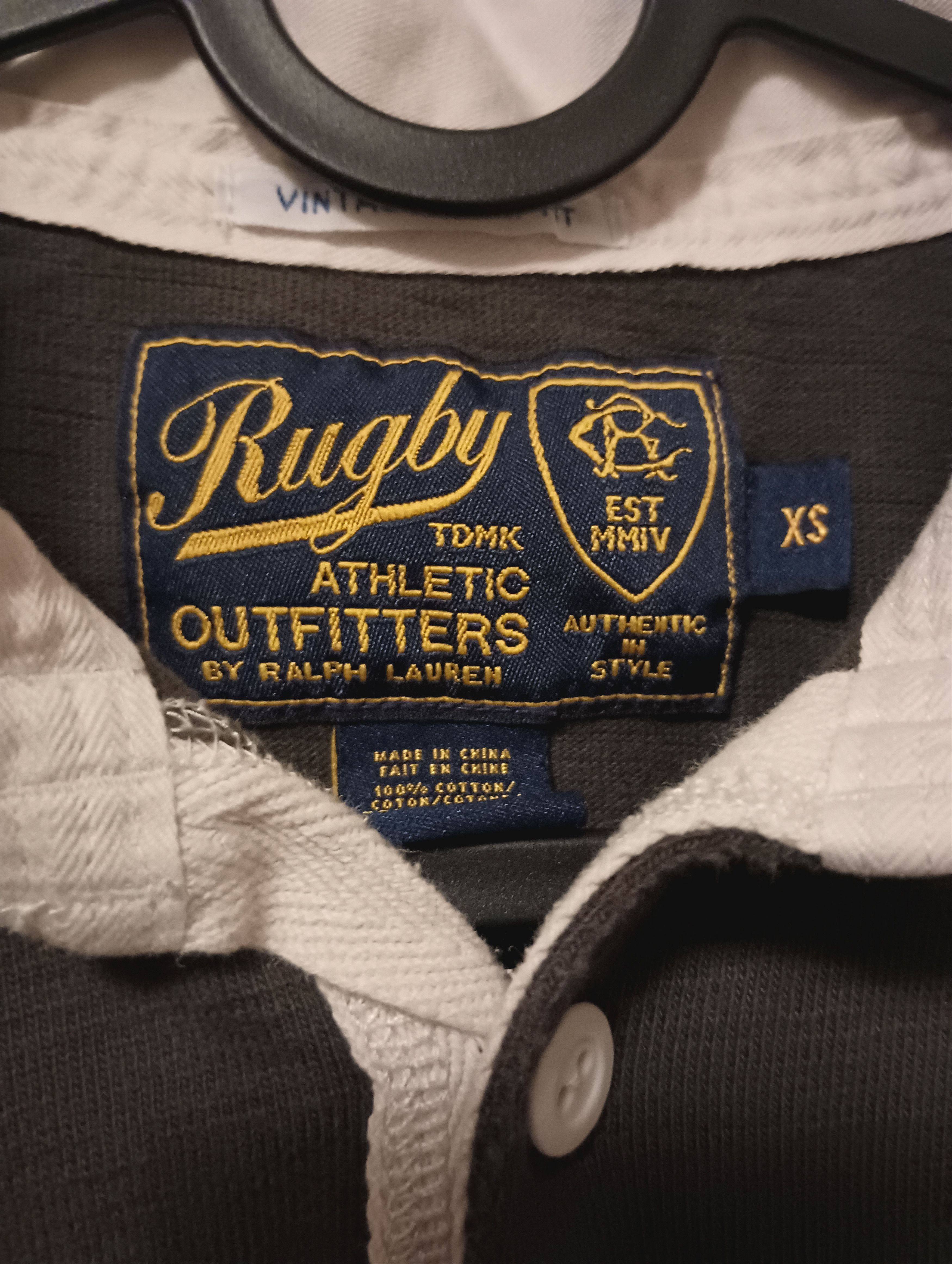 Ralph Lauren VINTAGE RALPH LAUREN Black rugby polo Size US XS / EU 42 / 0 - 4 Thumbnail