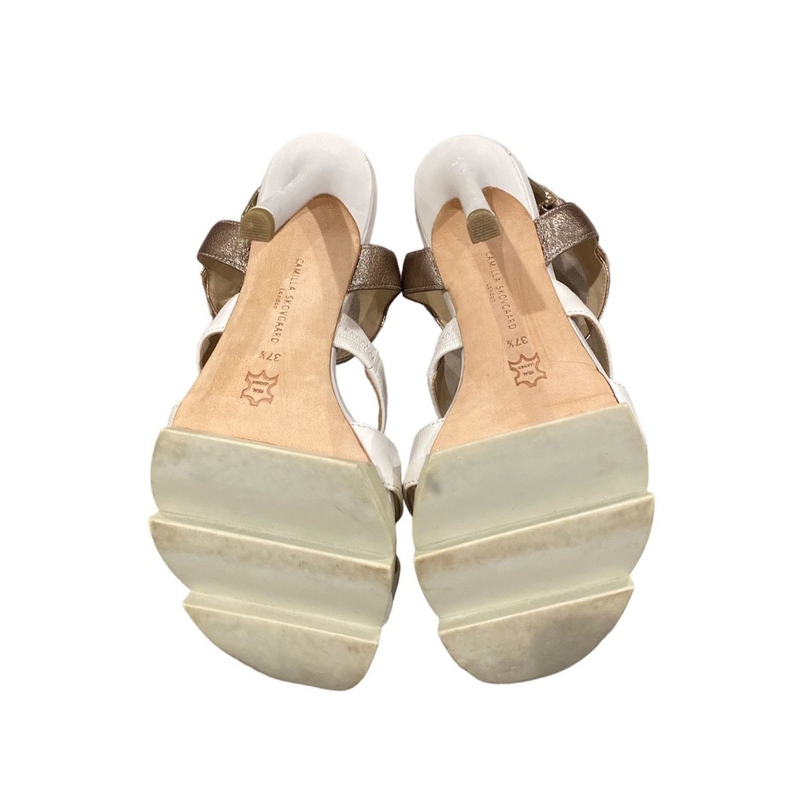 Designer Camilla Skovgaard Morlun Platform Sandals White Size US 7.5 / IT 37.5 - 7 Thumbnail